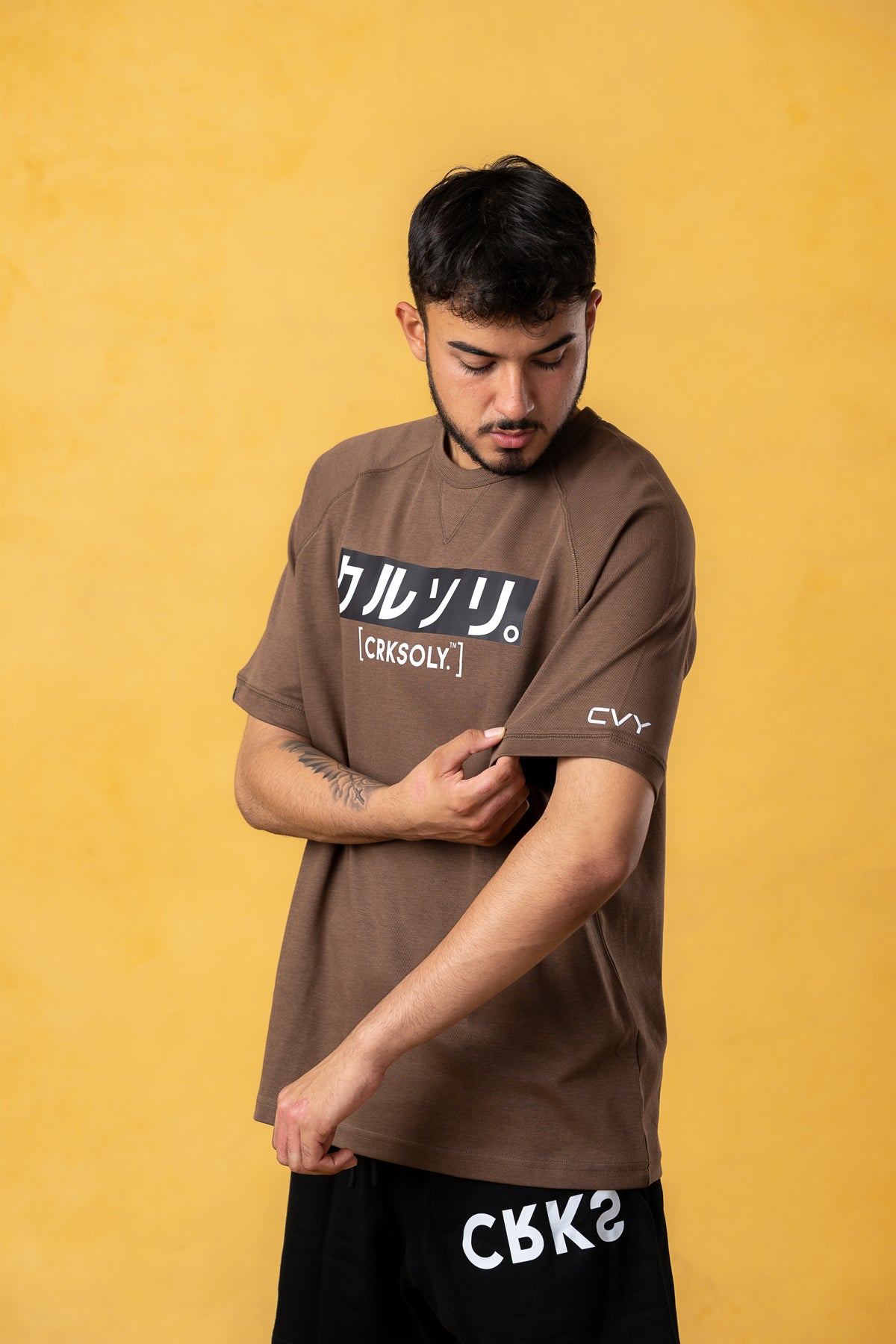 CRKSOLY. Men Japanese Style Tee, product photo 3