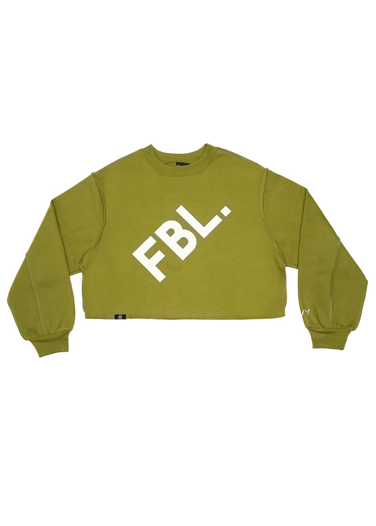 FBL. Women Oversize Match Green Crop-top Crewneck, product photo 2