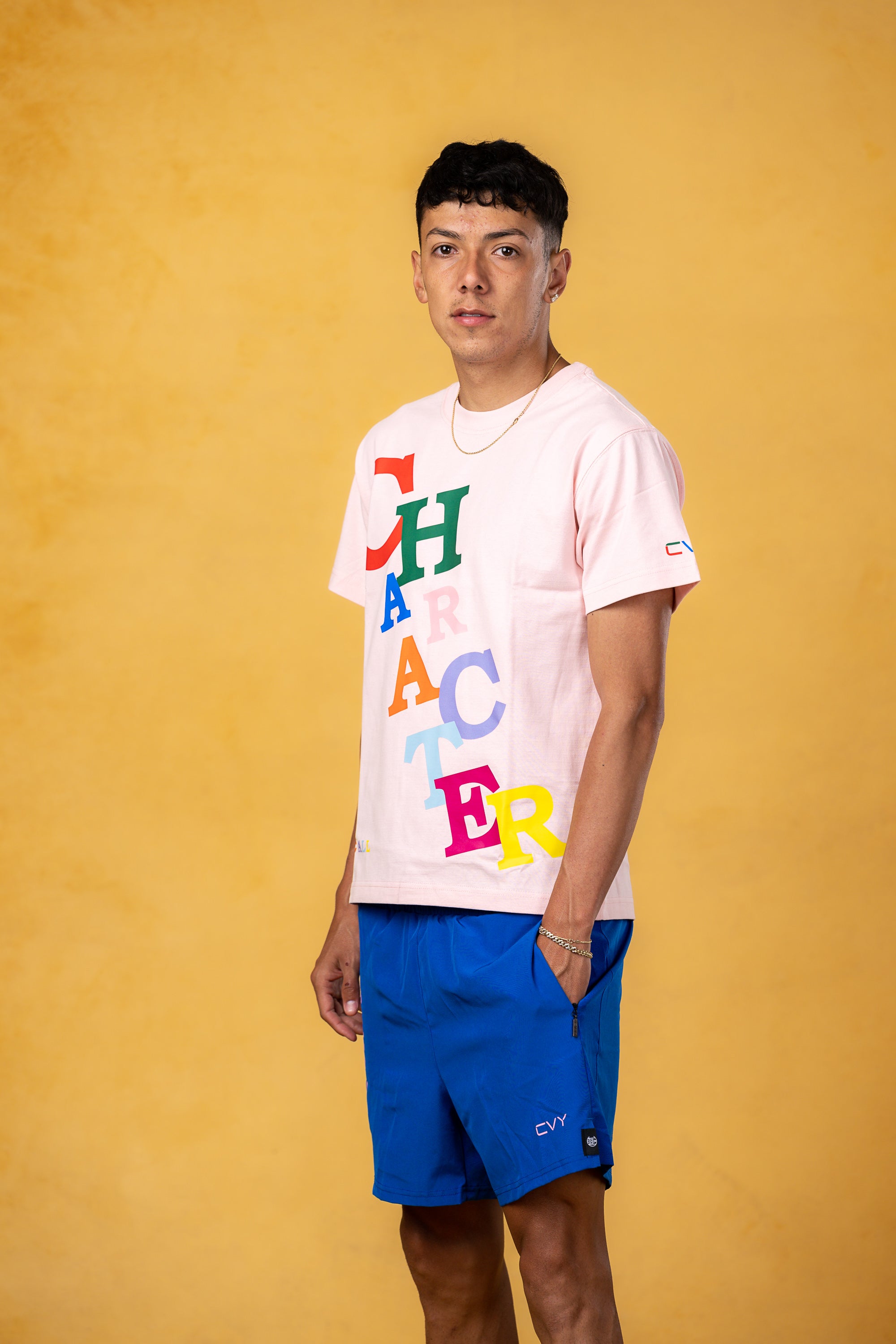 Men Character Streetwear Style Pink T-Shirt, product photo 5