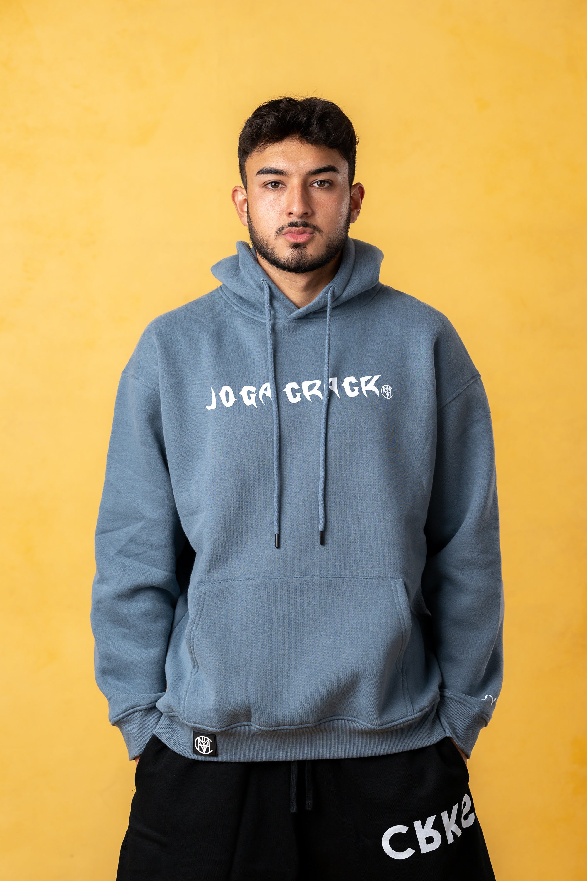 Joga Crack Men Blue Hoodie, product photo 1