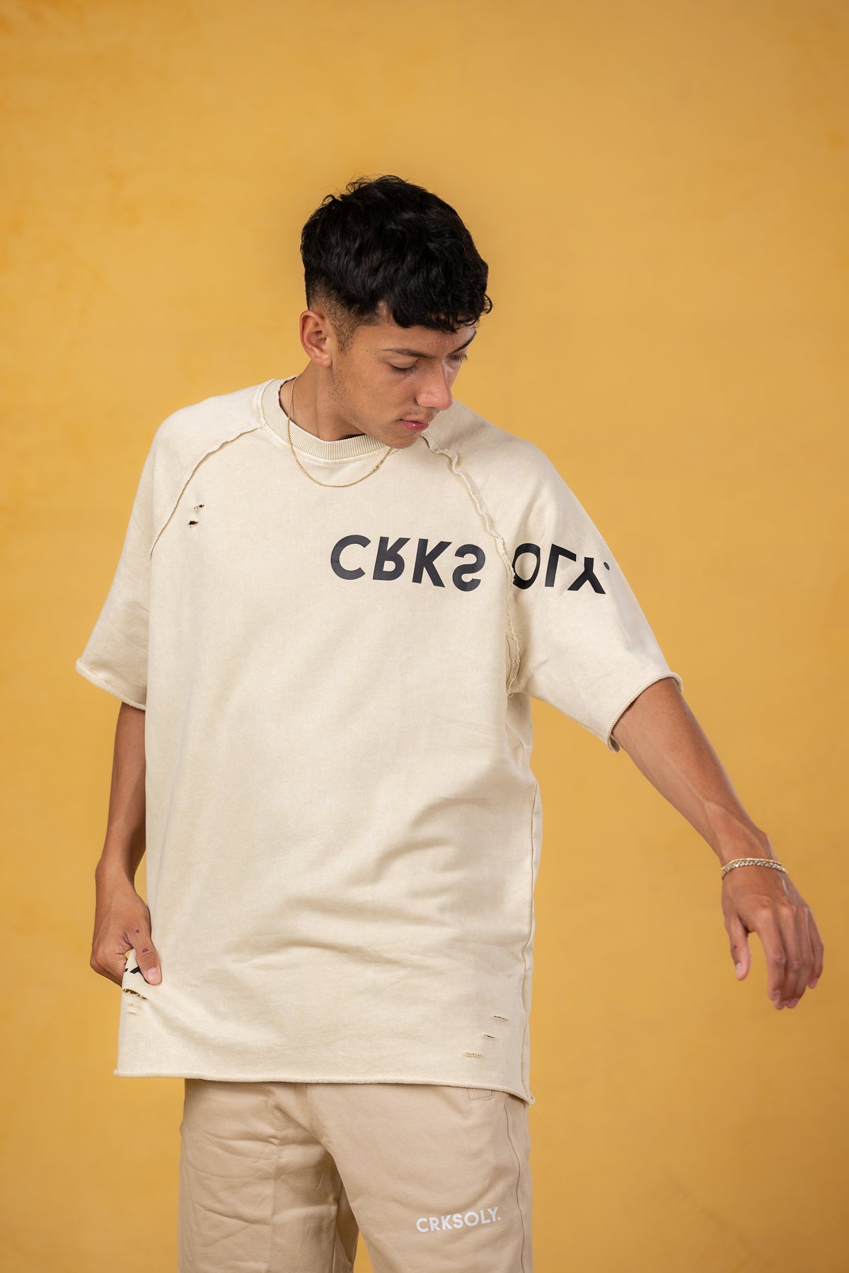 CVYLA Men x CRKSOLY. Oversize Tee, product photo 1