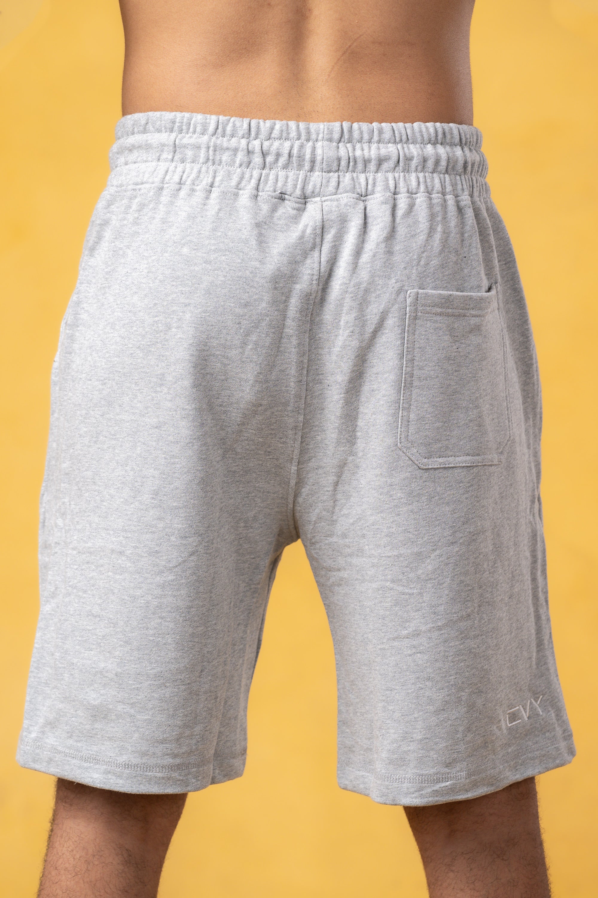 CRKSOLY. Men Gray Cotton Sweatshort, product photo 6