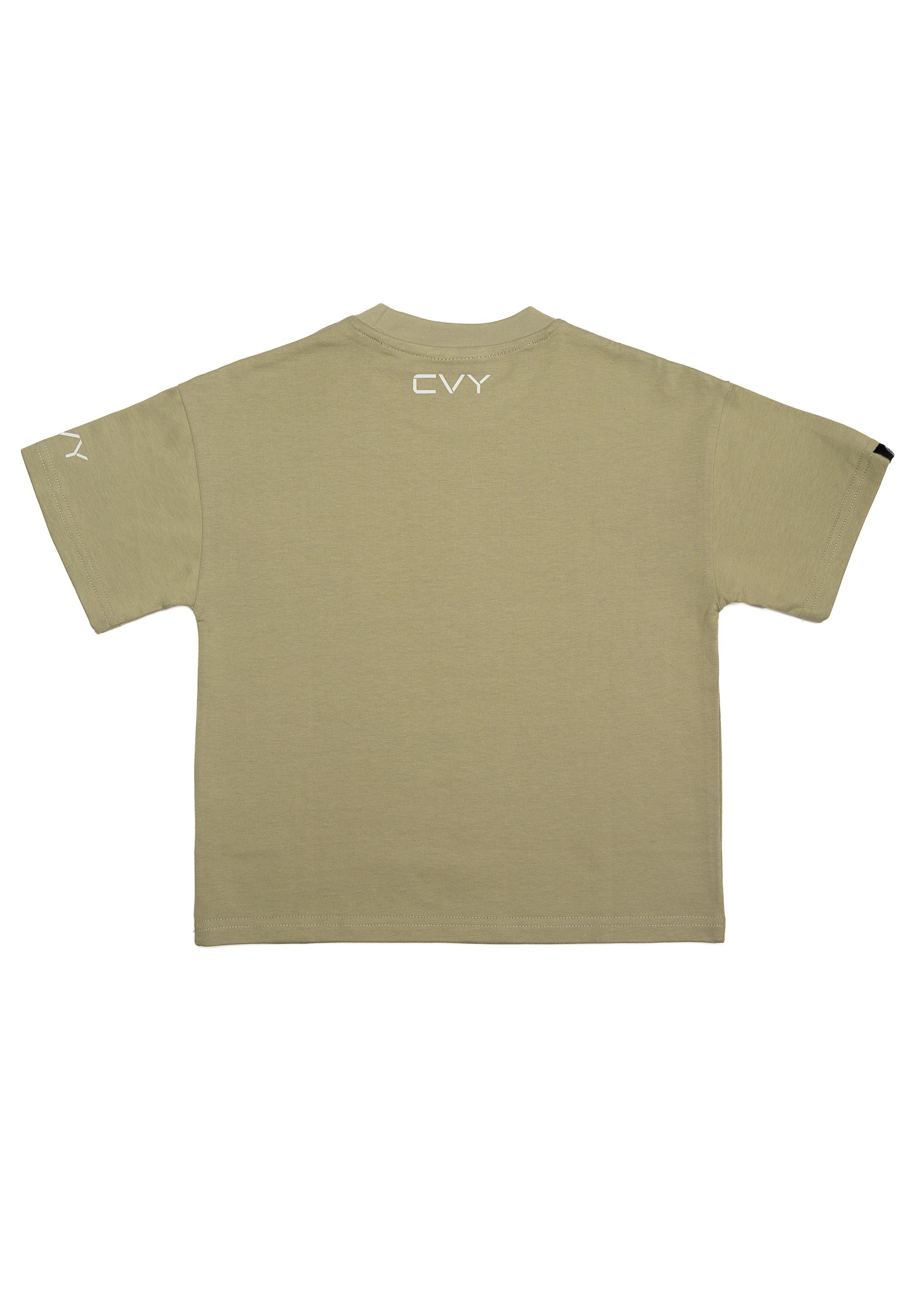 CRKSOLY. Youth Olive Green Streetwear Tee, product photo 8