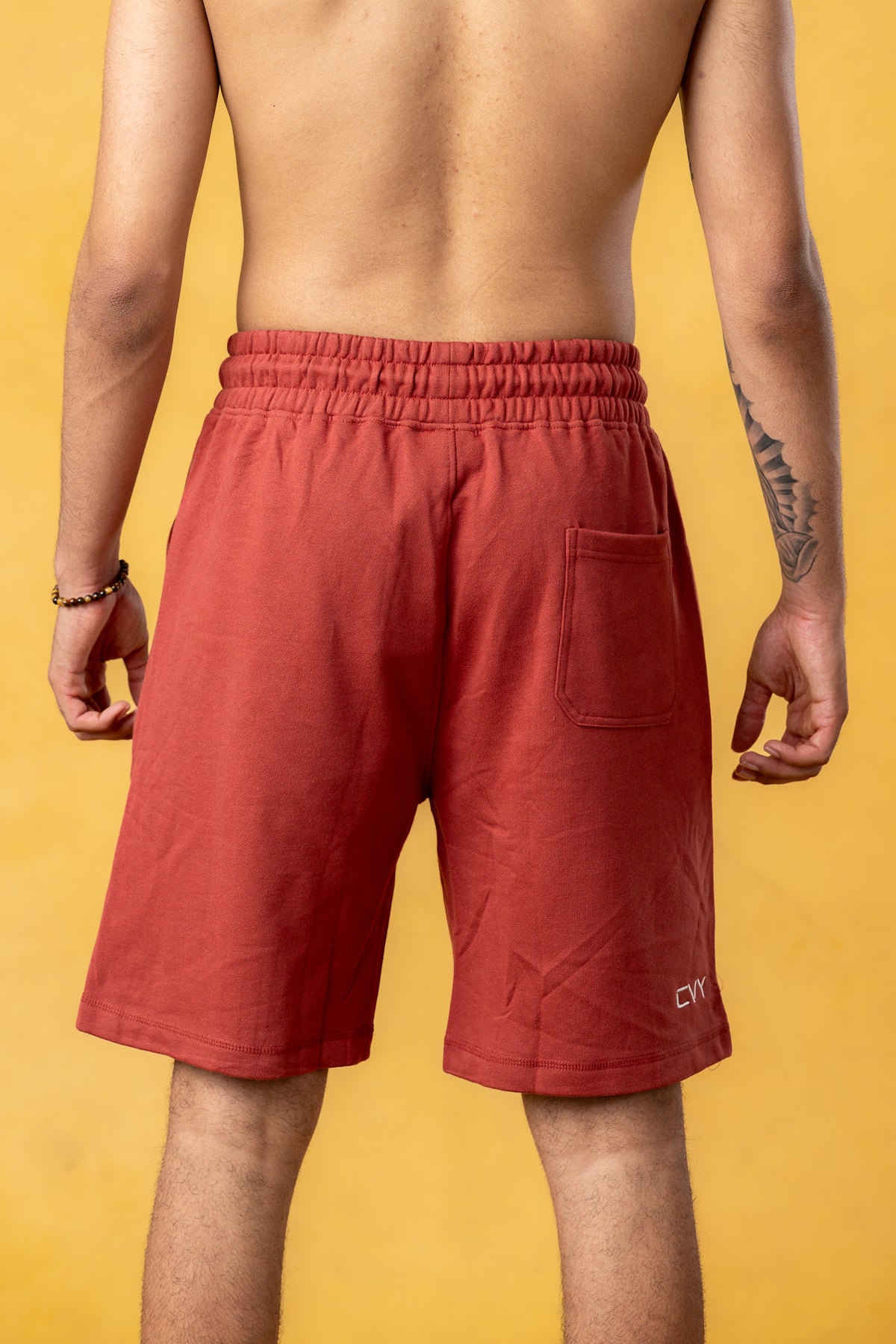 CRKSOLY. Men Red Cotton Sweatshort, product photo 6