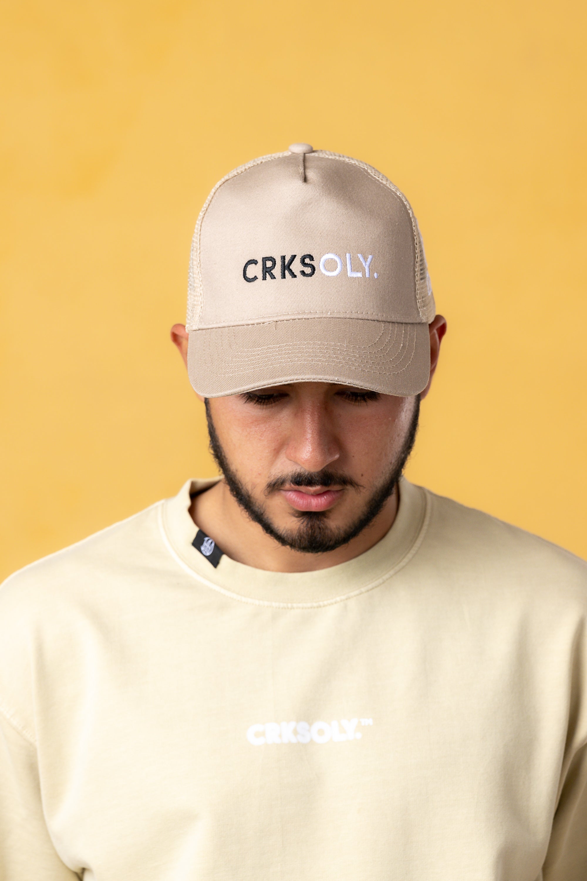 CRKSOLY. Tan SnapBack Hat, product photo 2
