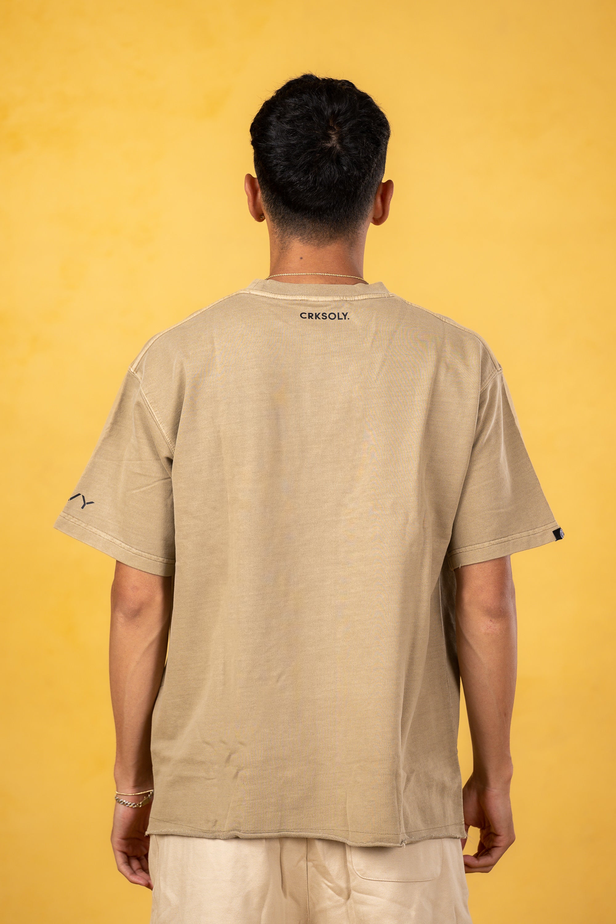 Men Joga Crack Brown Oversize Tee, product photo 7