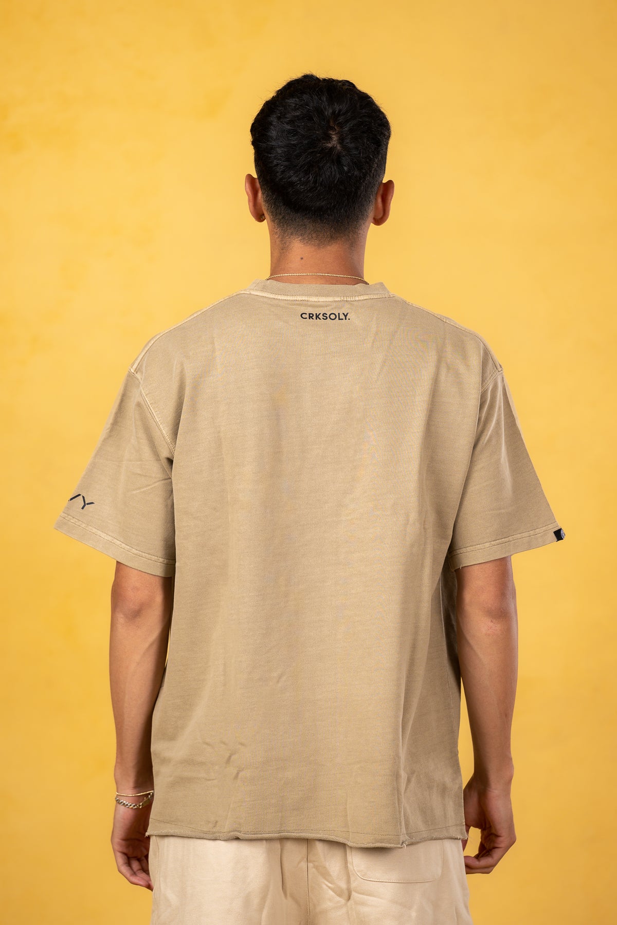 Men Joga Crack Brown Oversize Tee, product photo 7