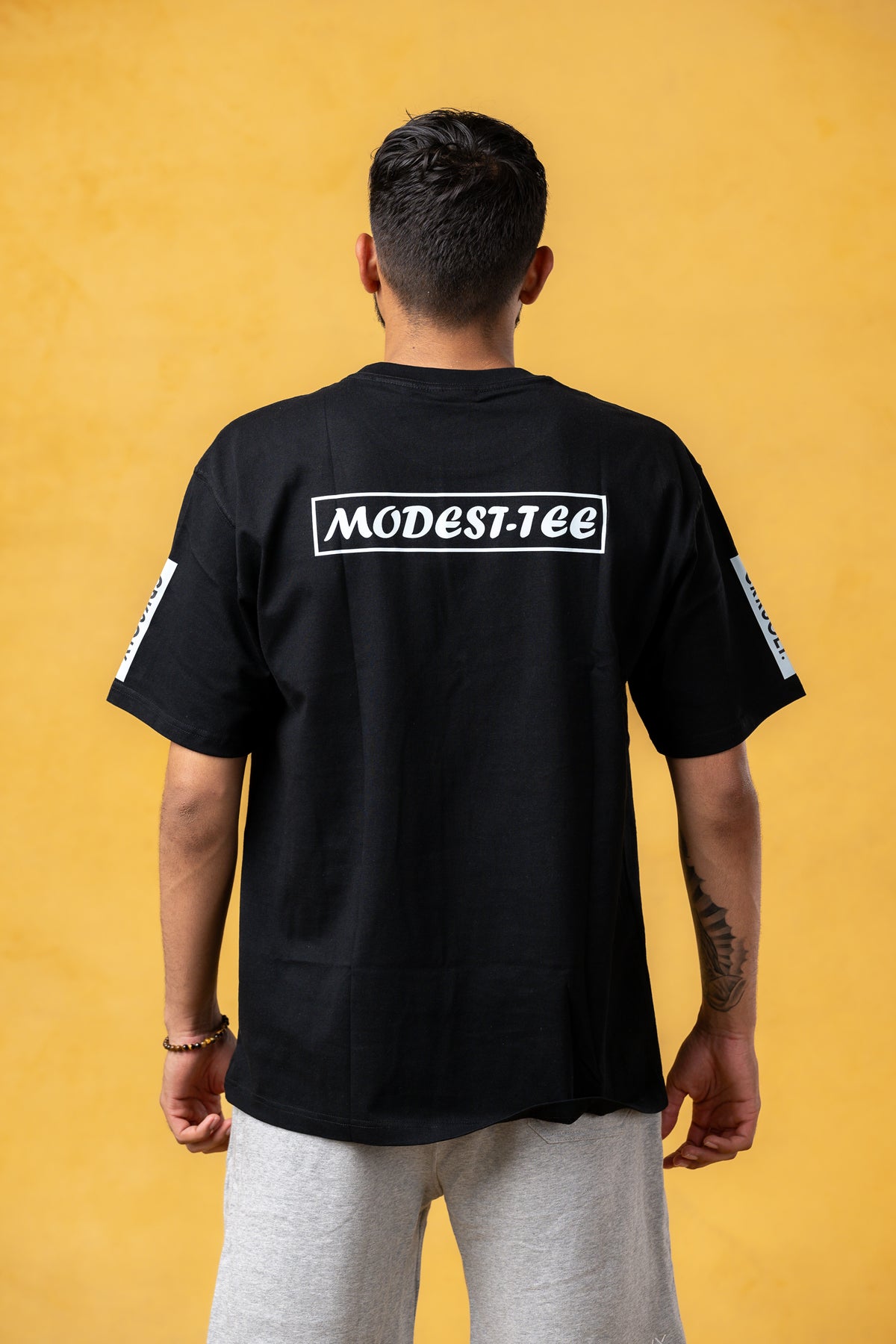 CRKSOLY. Men Black and Teal Modest-Tee, product photo 7