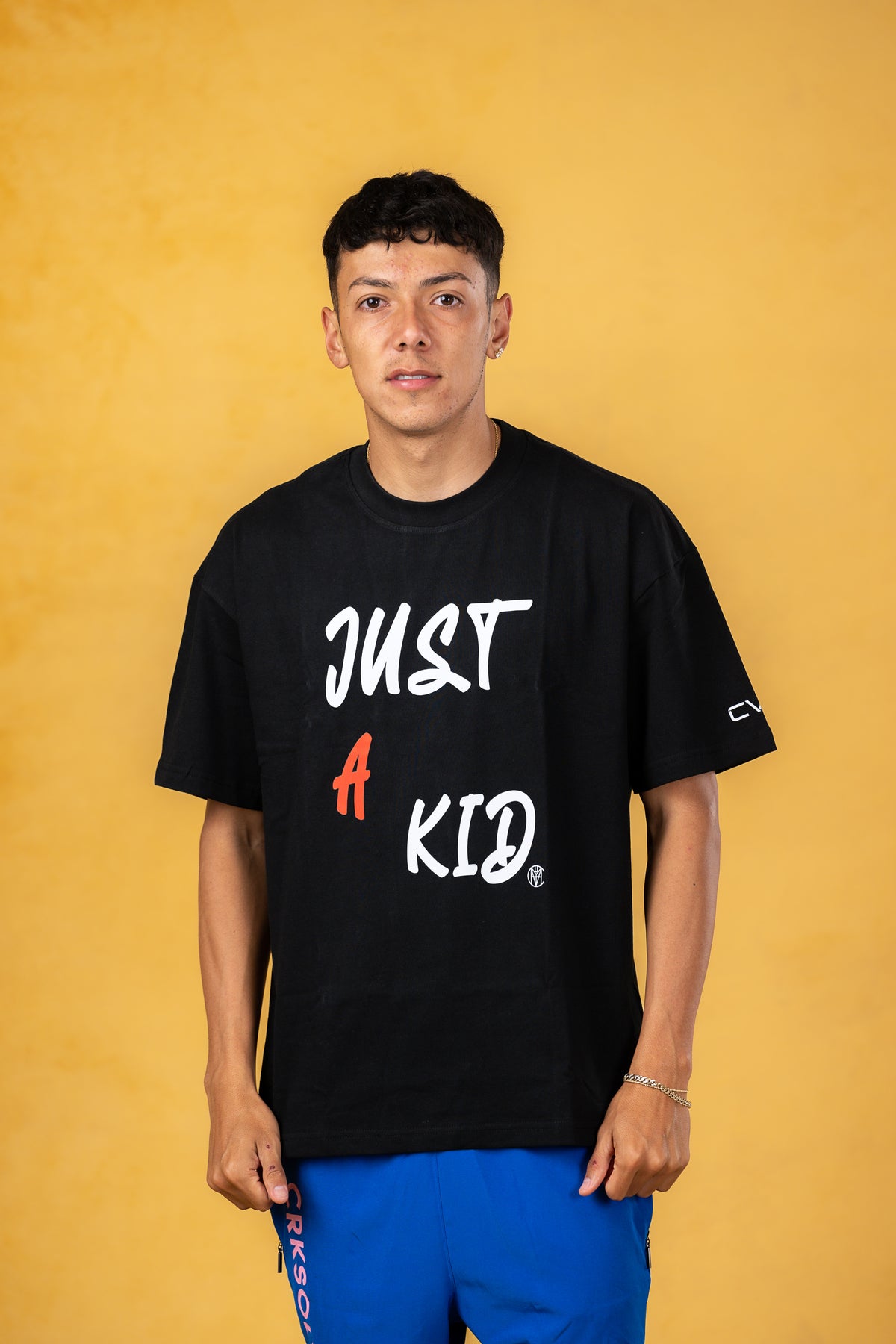 Just a Kid Black T-Shirt, product photo 1