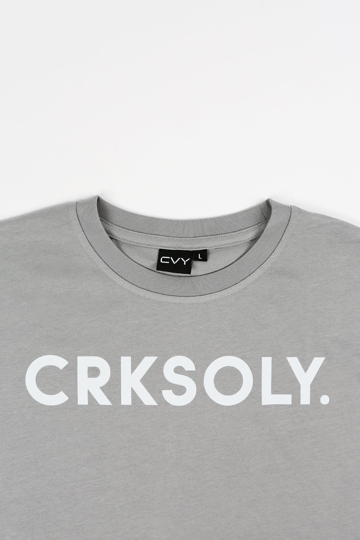 CRKSOLY. Women Gray Crop Top, product photo 3