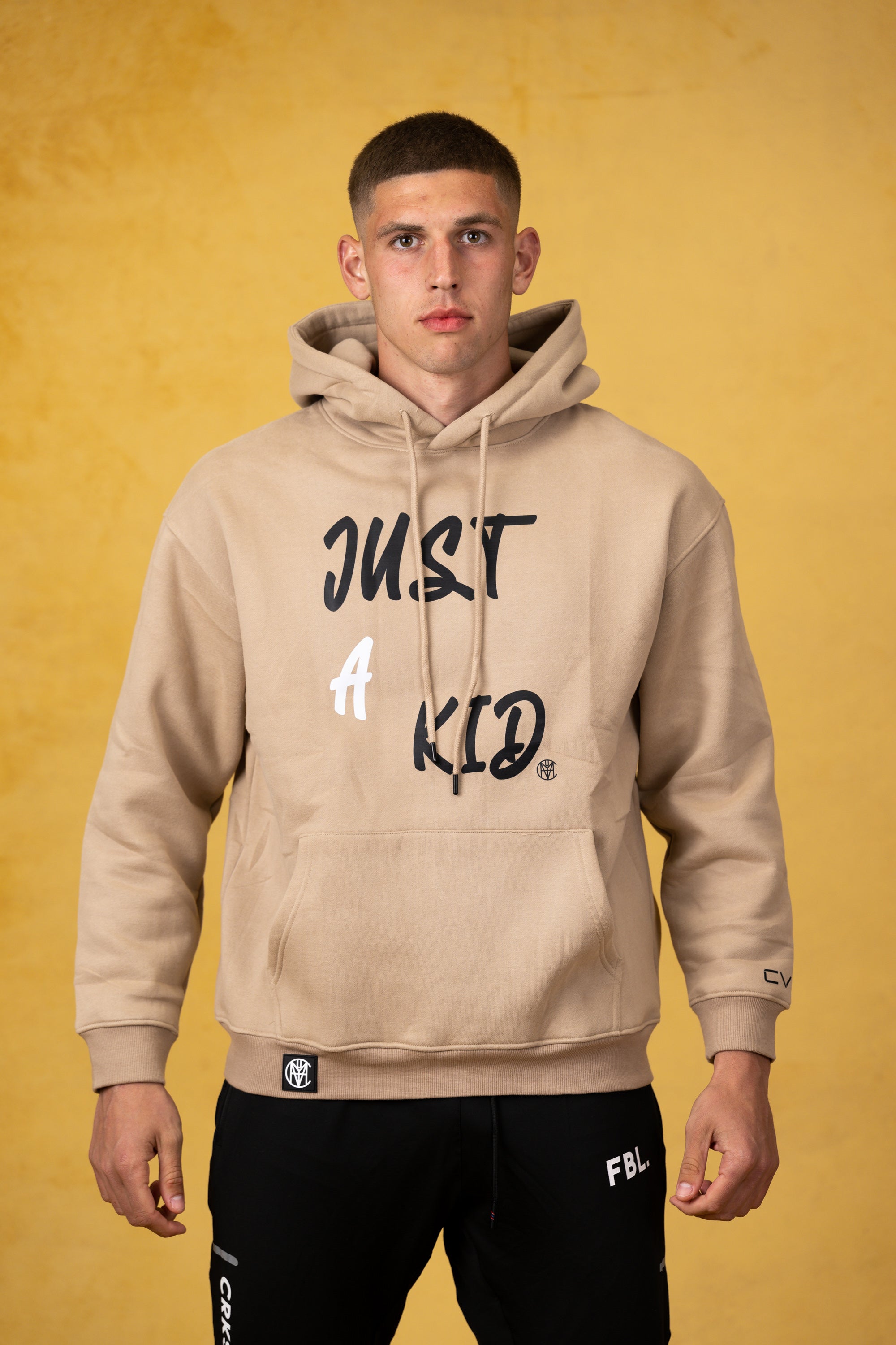CRKSOLY. JUST A KID. Sand Hoodie, product photo 1
