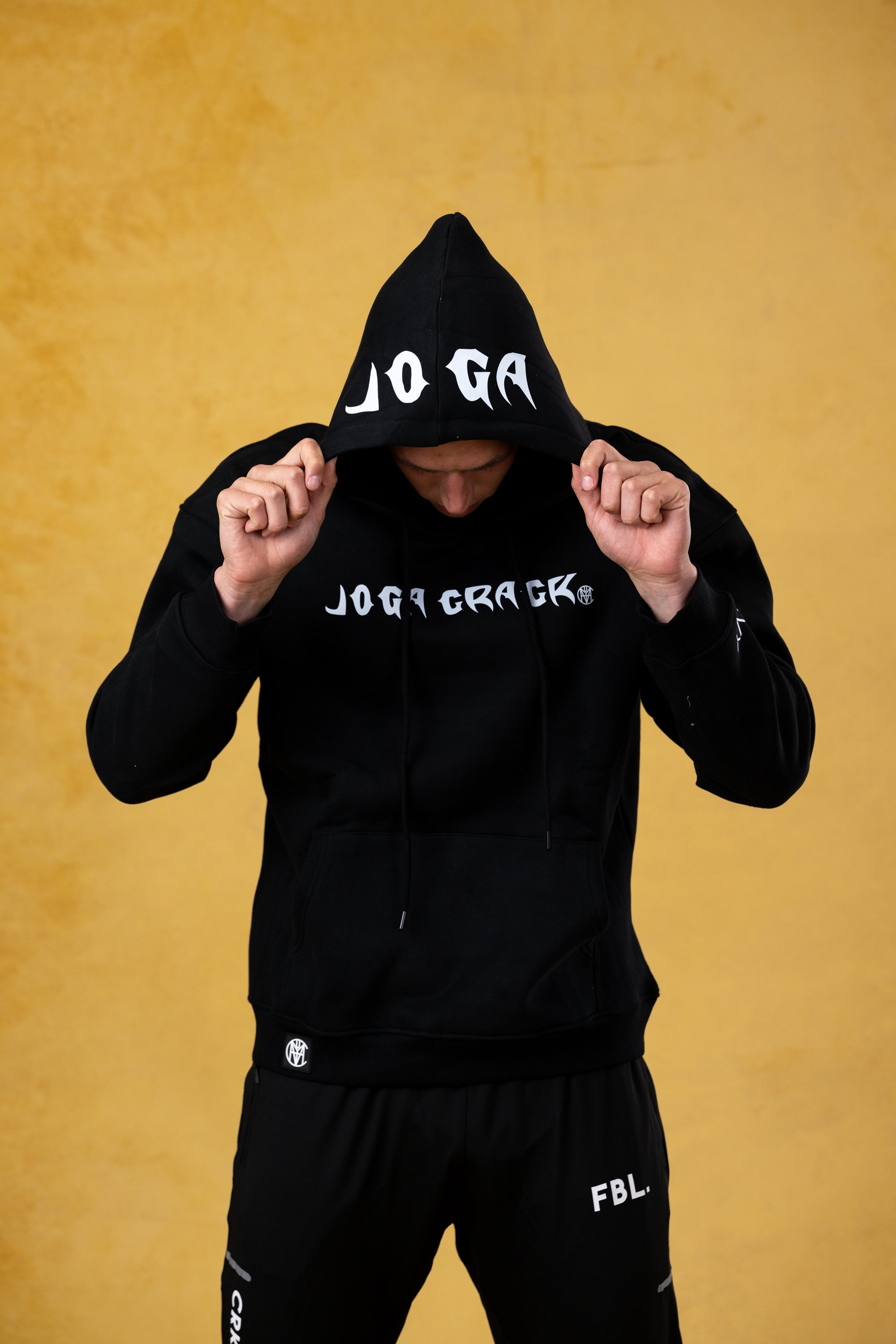 JOGA Men CRACK. Black Hoodie, product photo 3