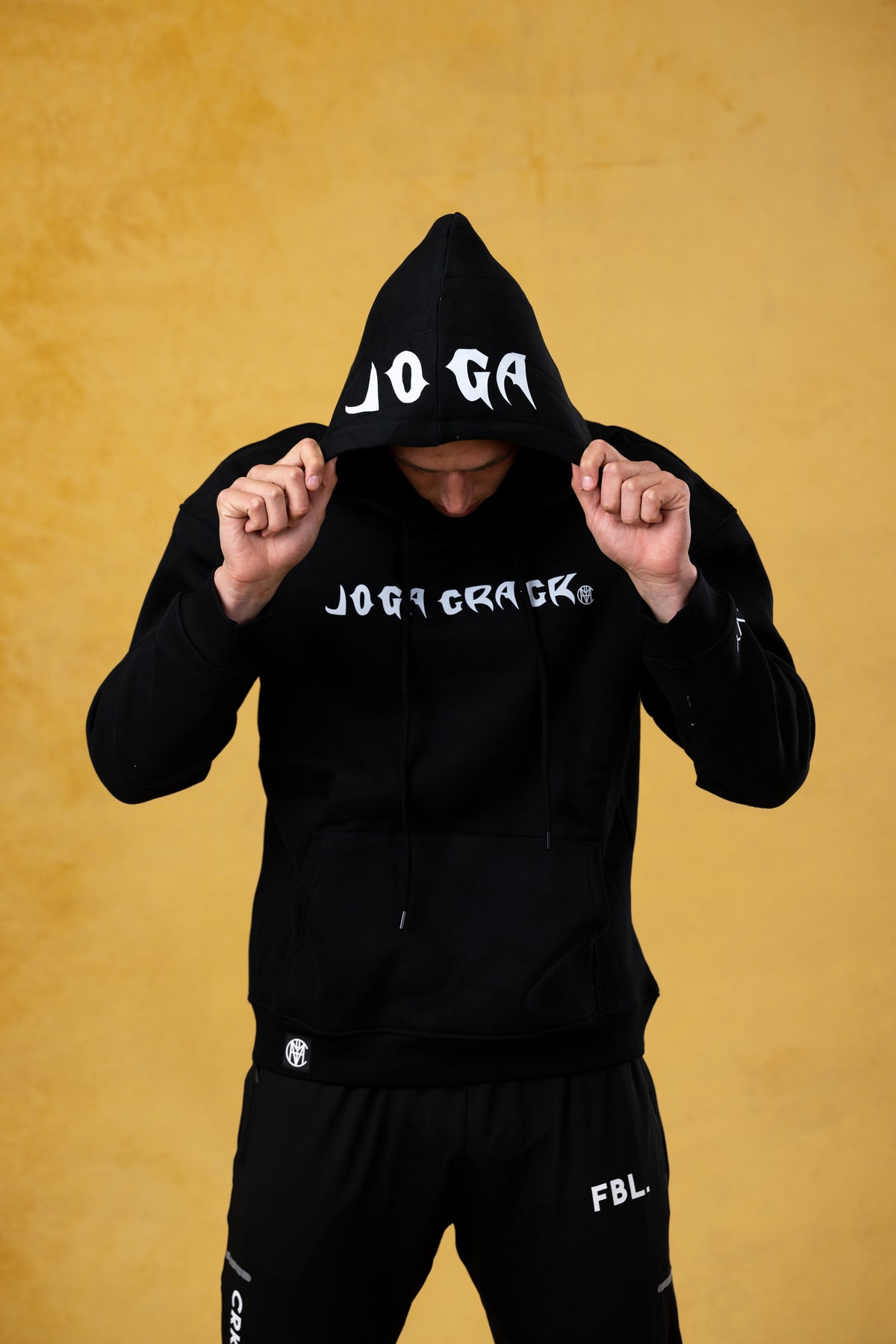 JOGA Men CRACK. Black Hoodie, product photo 3