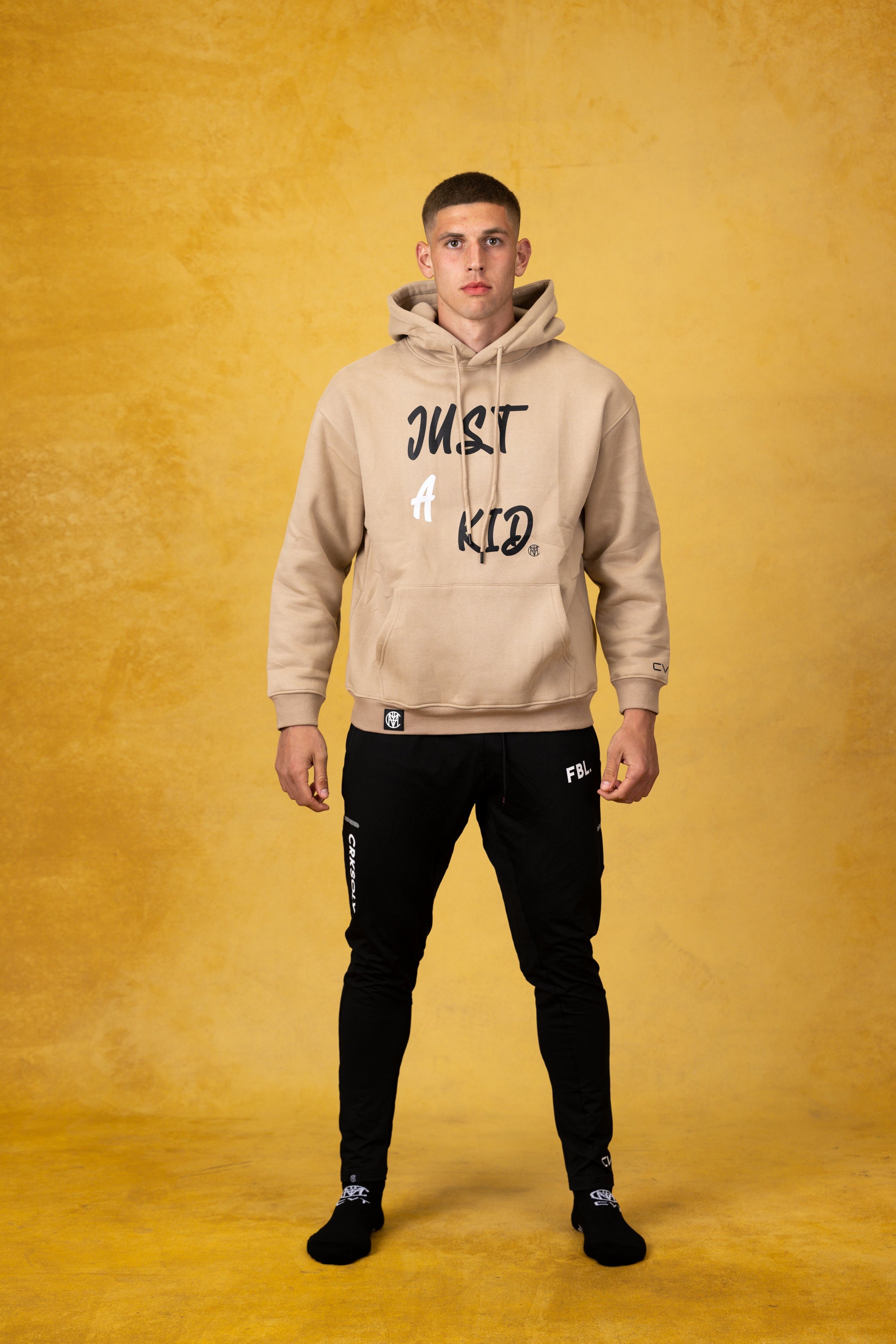 CRKSOLY. JUST A KID. Sand Hoodie, product photo 4