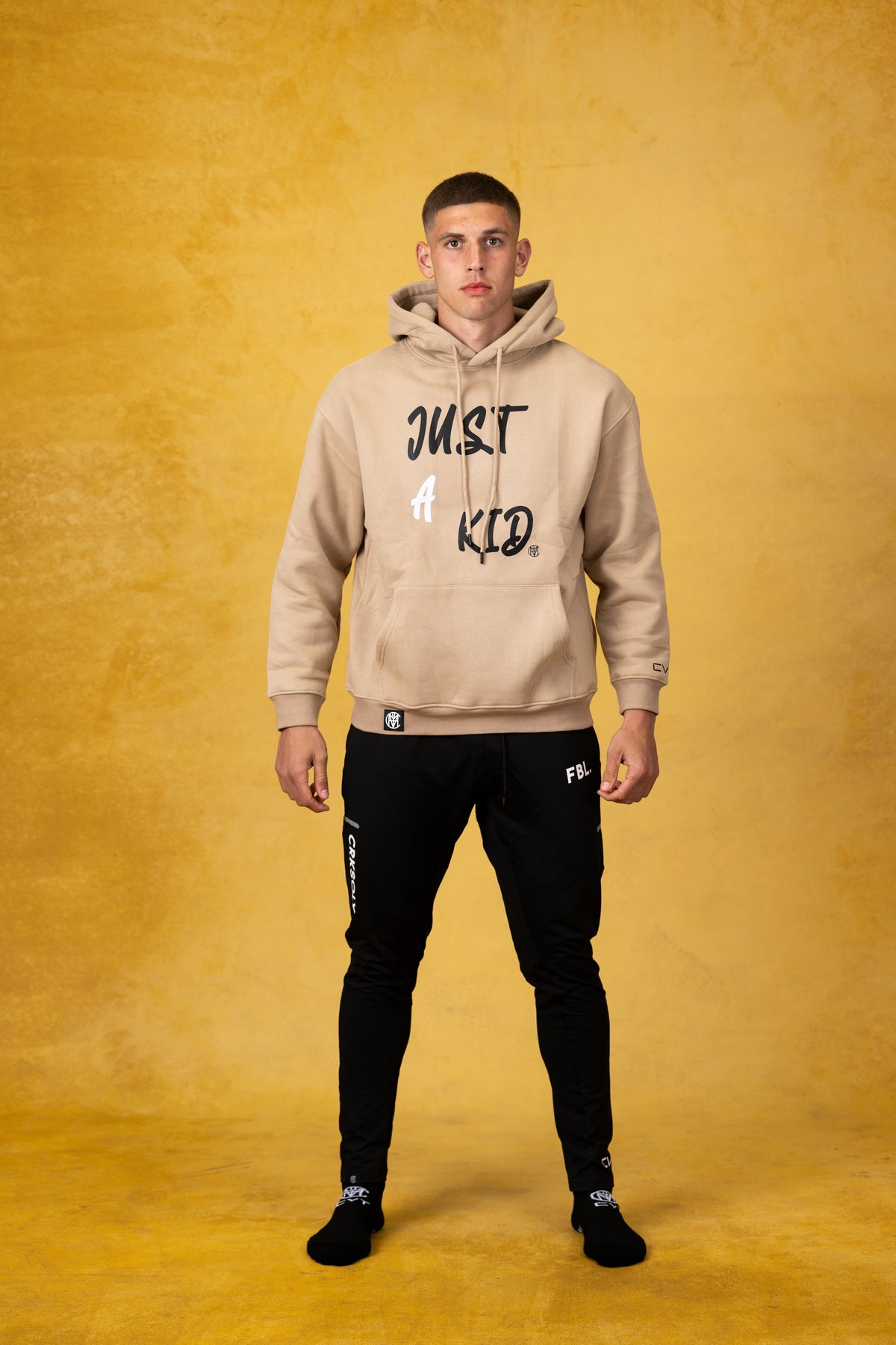 CRKSOLY. JUST A KID. Sand Hoodie, product photo 4