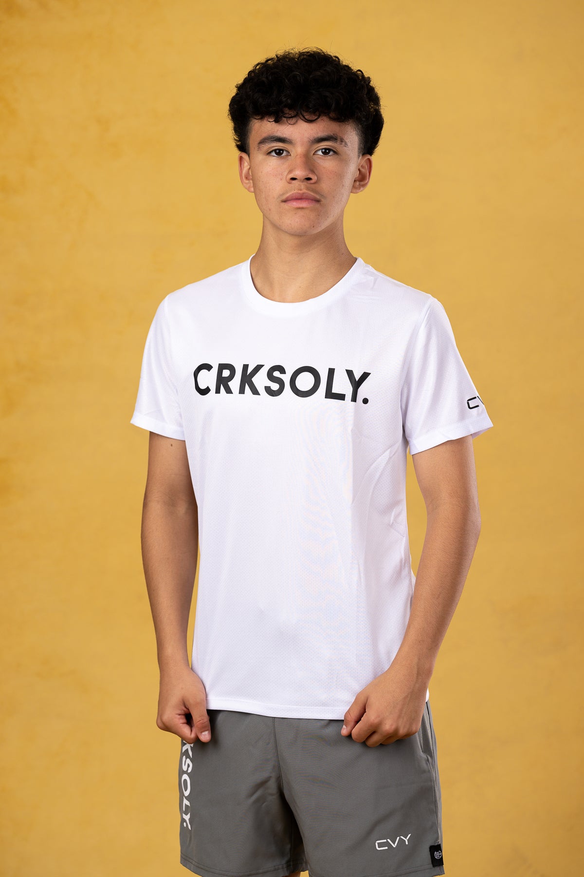 CRKSOLY. White Training Top Youth, product photo 1