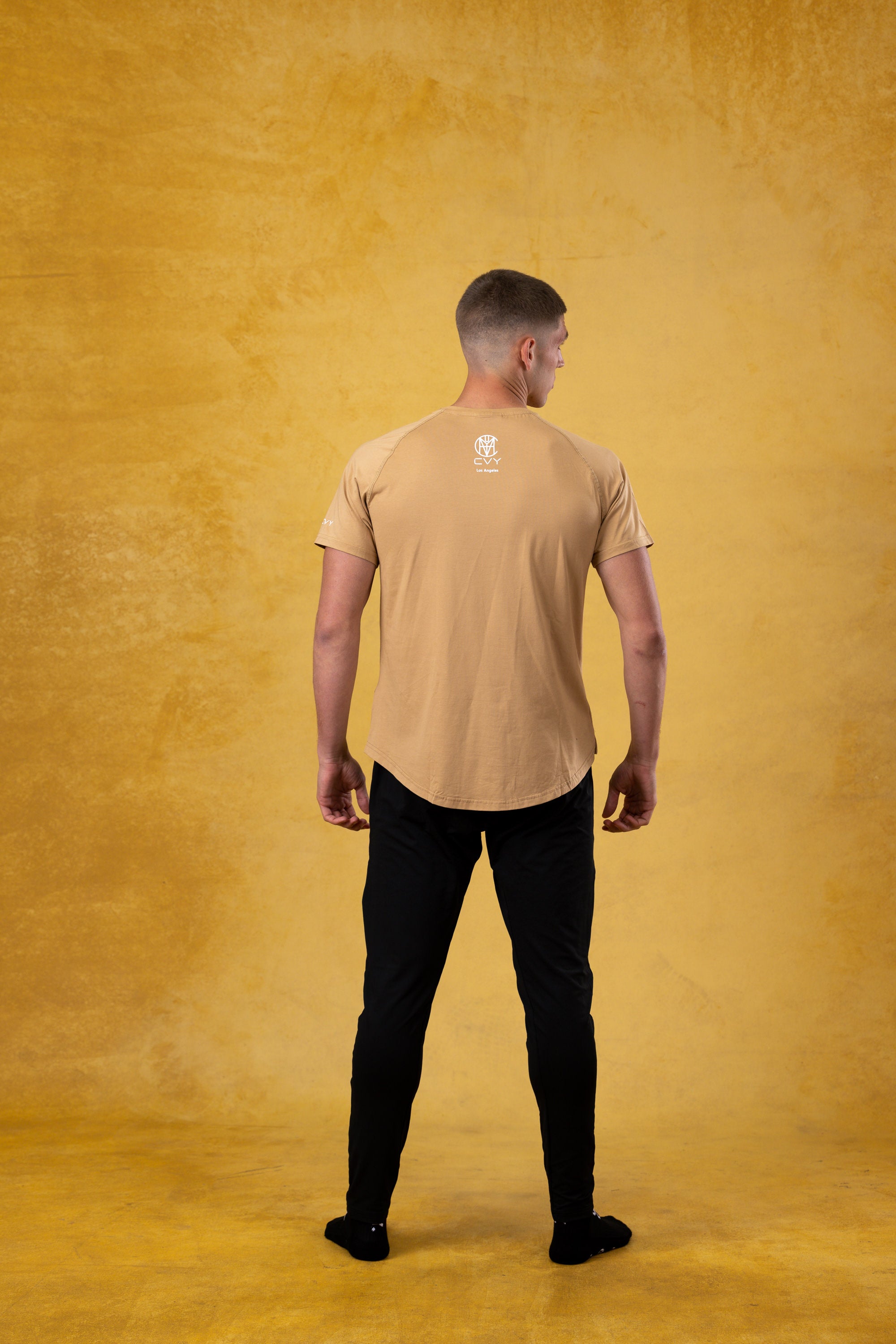 CRKSOLY. Men Sand Cotton-Elastic Tee, product photo 5