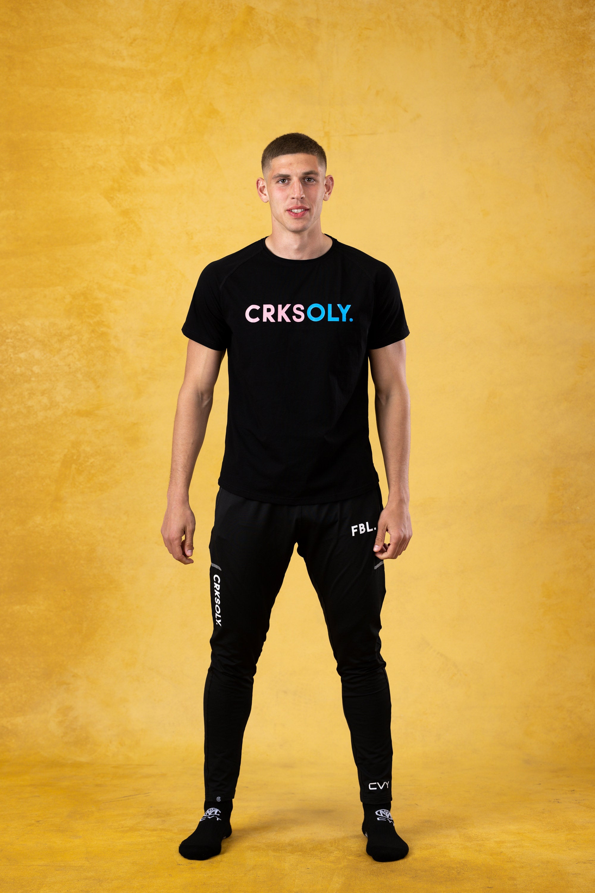 CRKSOLY. Men Sky Cotton-Elastic Tee, product photo 3