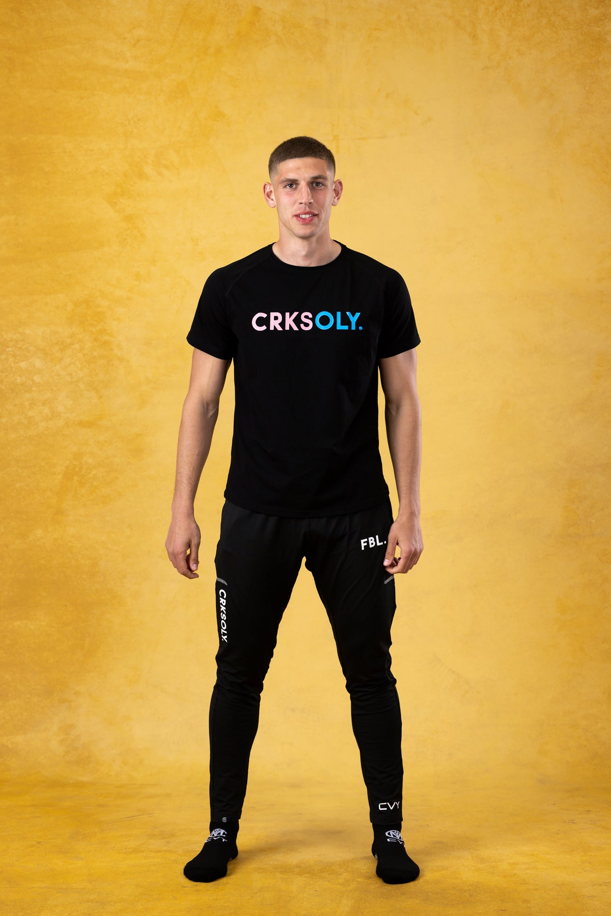 CRKSOLY. Men Sky Cotton-Elastic Tee, product photo 3