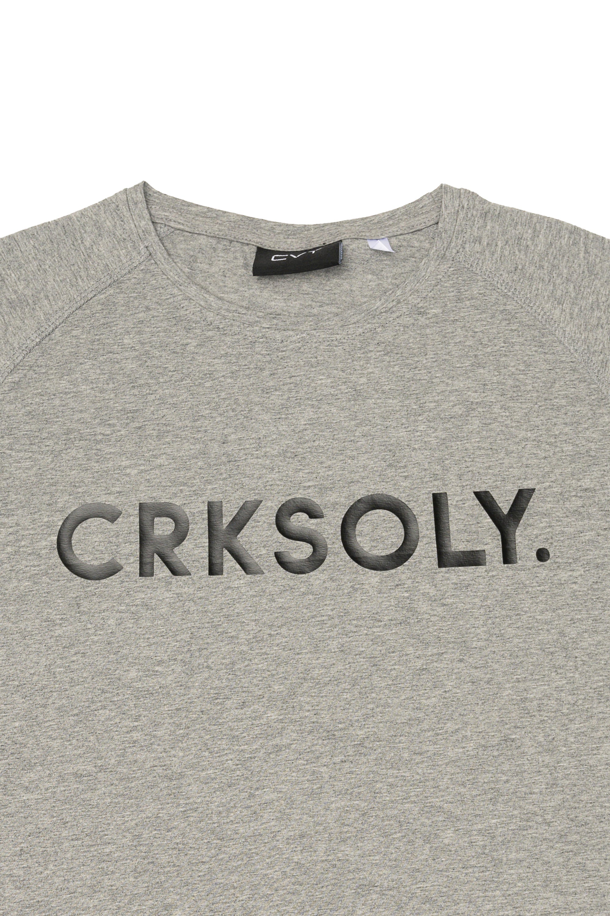 CRKSOLY. Men Gray Cotton-Elastic Tee, product photo 3