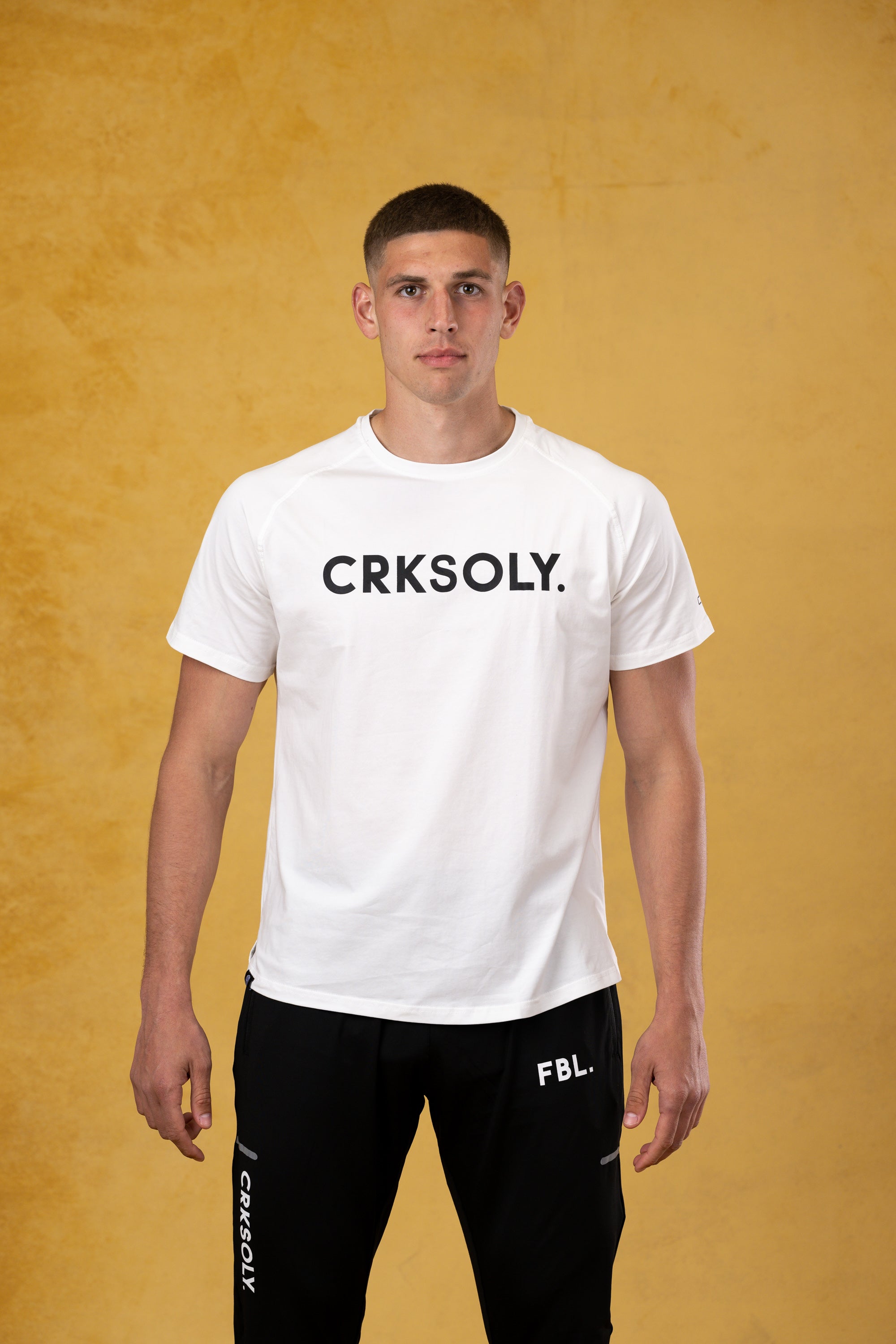 CRKSOLY. Men White Cotton-Elastic Tee, product photo 1