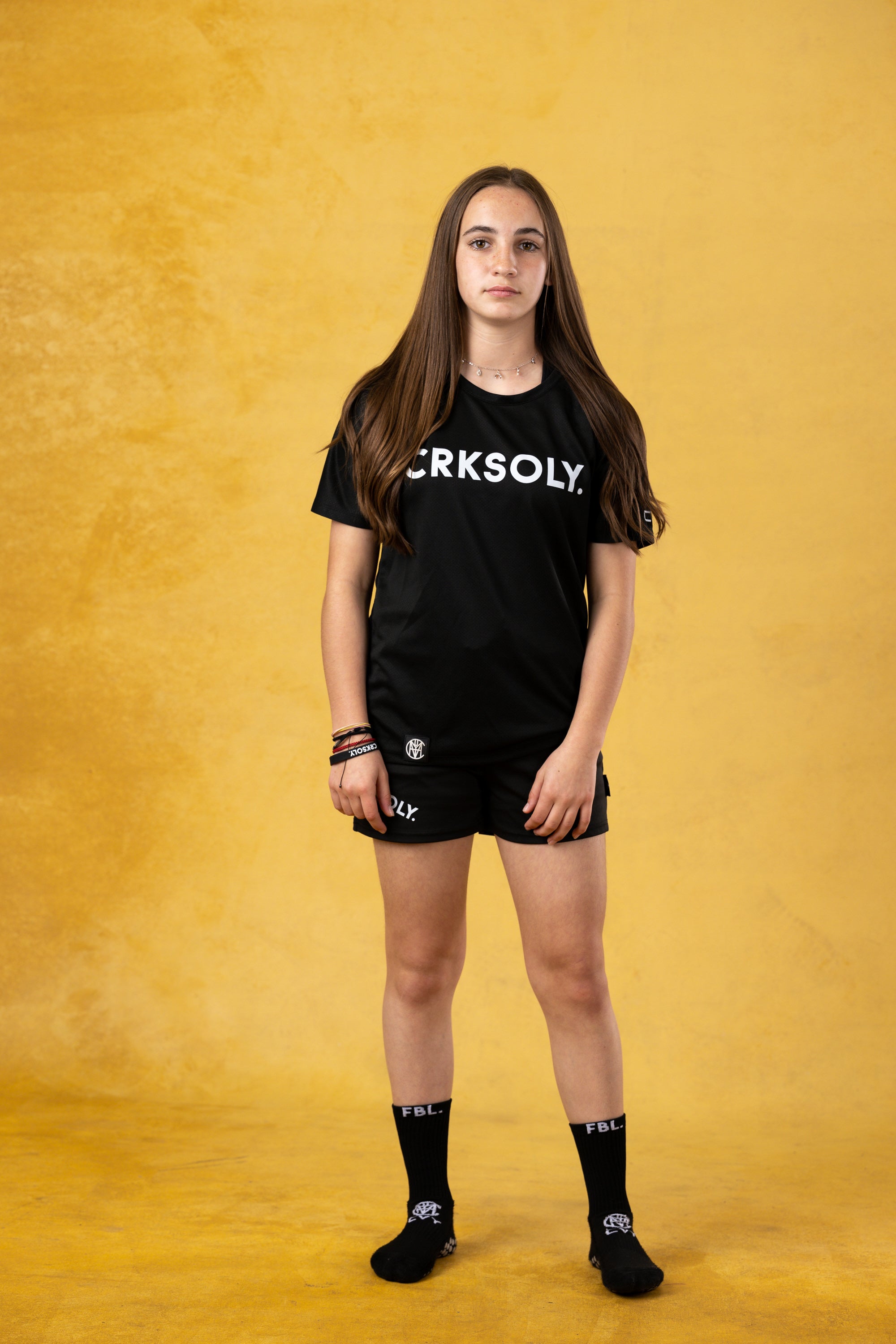 CRKSOLY. Youth Black Training Top, product photo 7