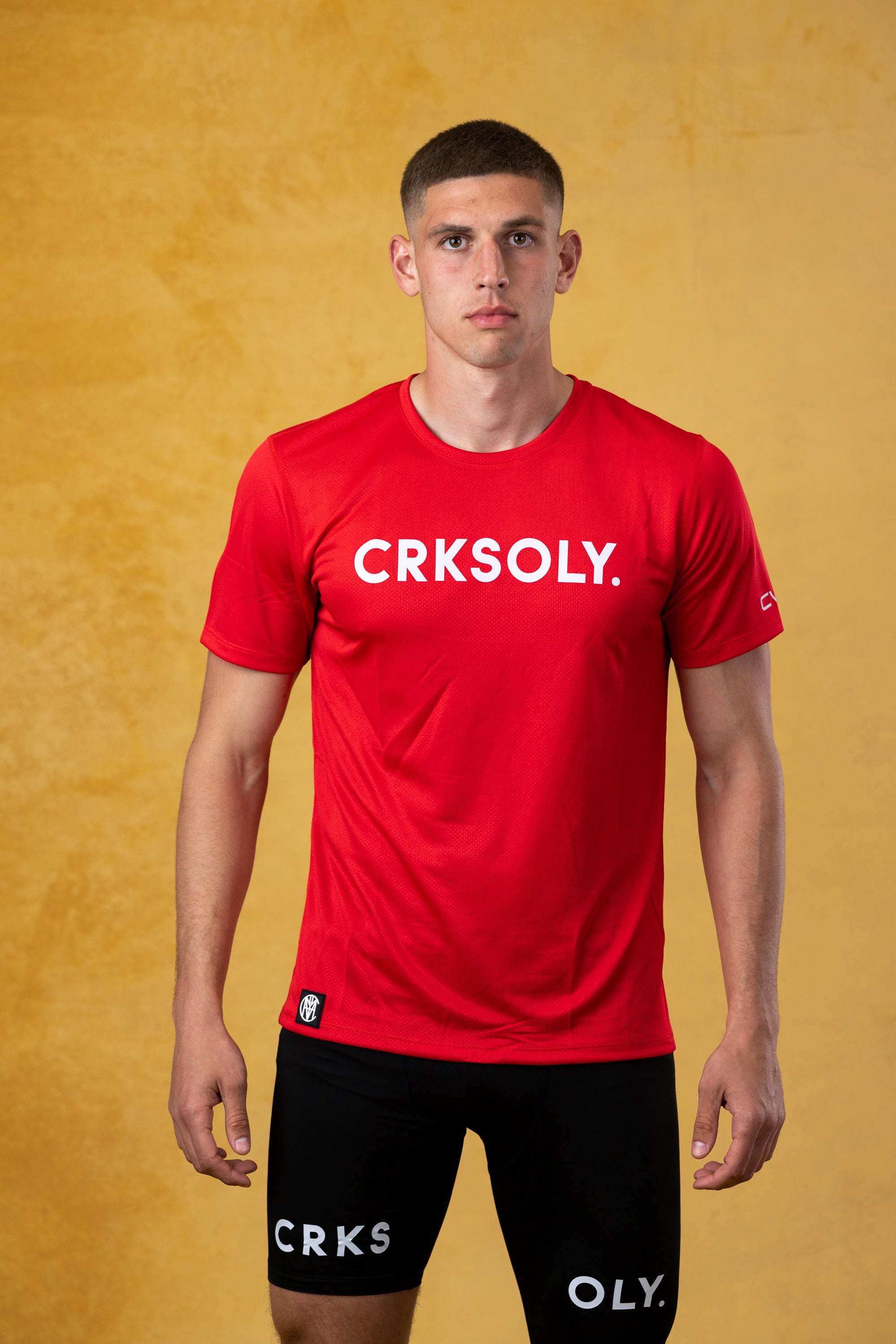 CRKSOLY. Men Red Training Top, product photo 1