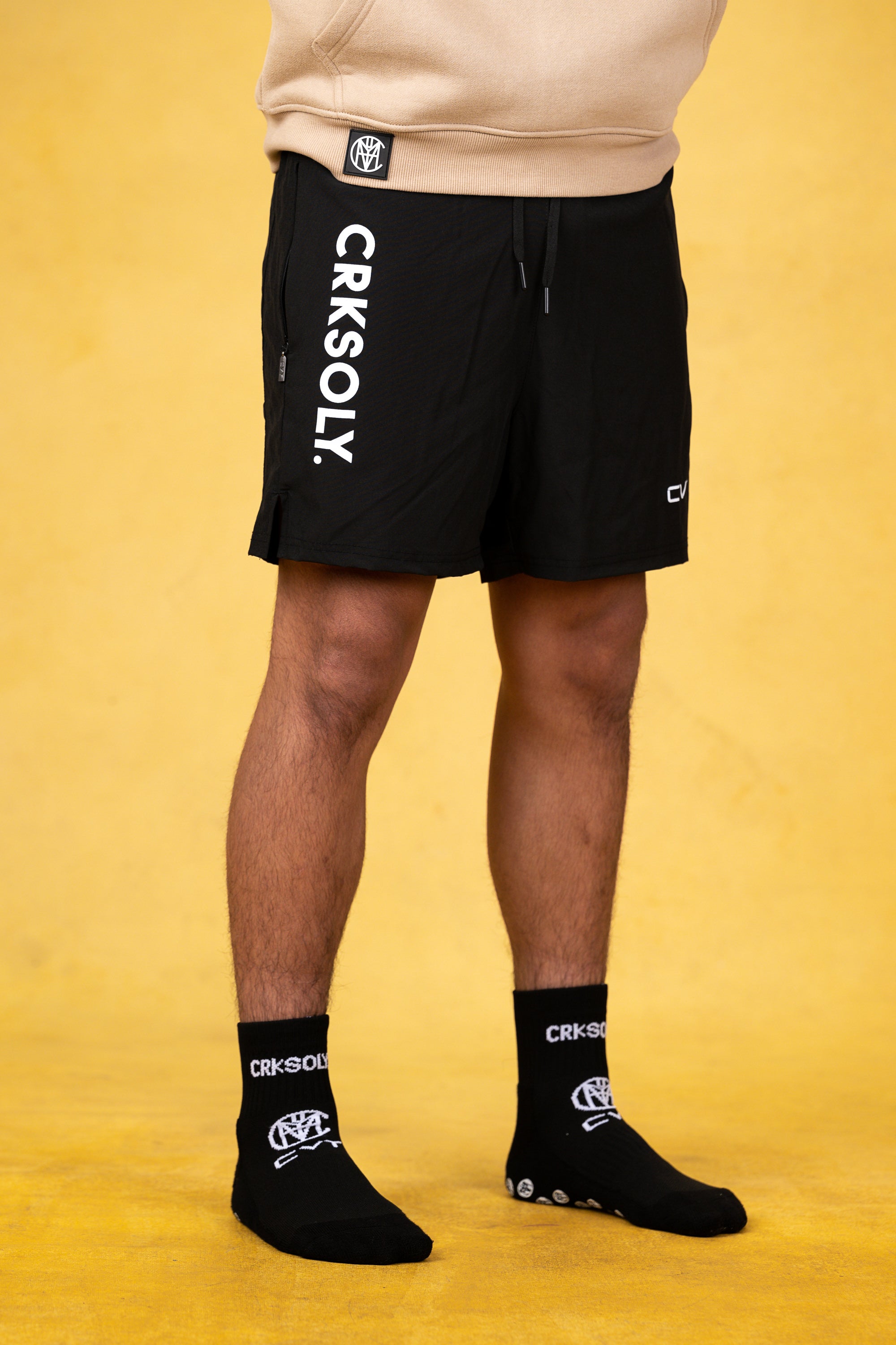 CRKSOLY. Youth Black Shorts, product photo 3