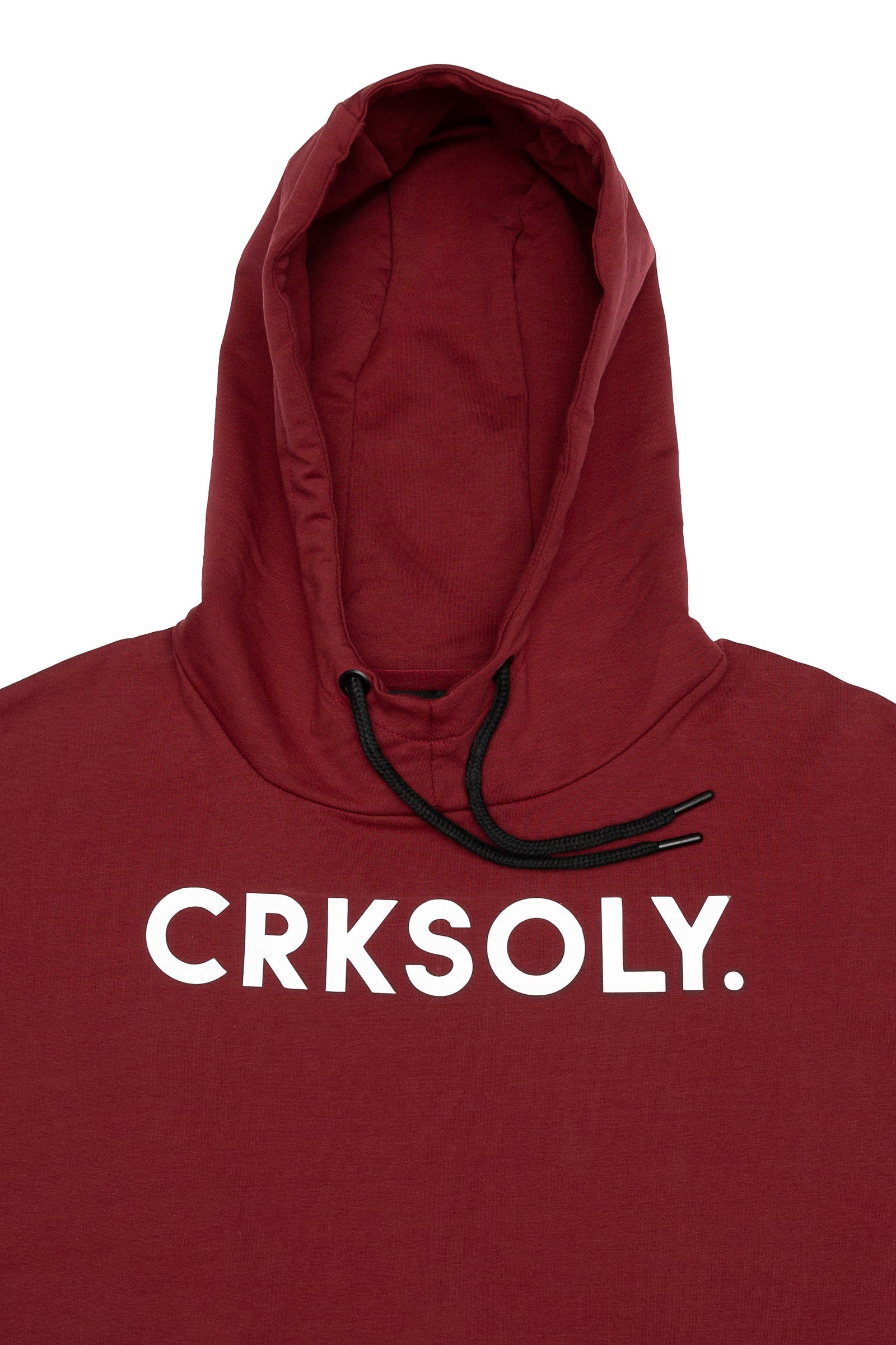 CRKSOLY. Women Maroon Crop-Top Hoodie, product photo 3