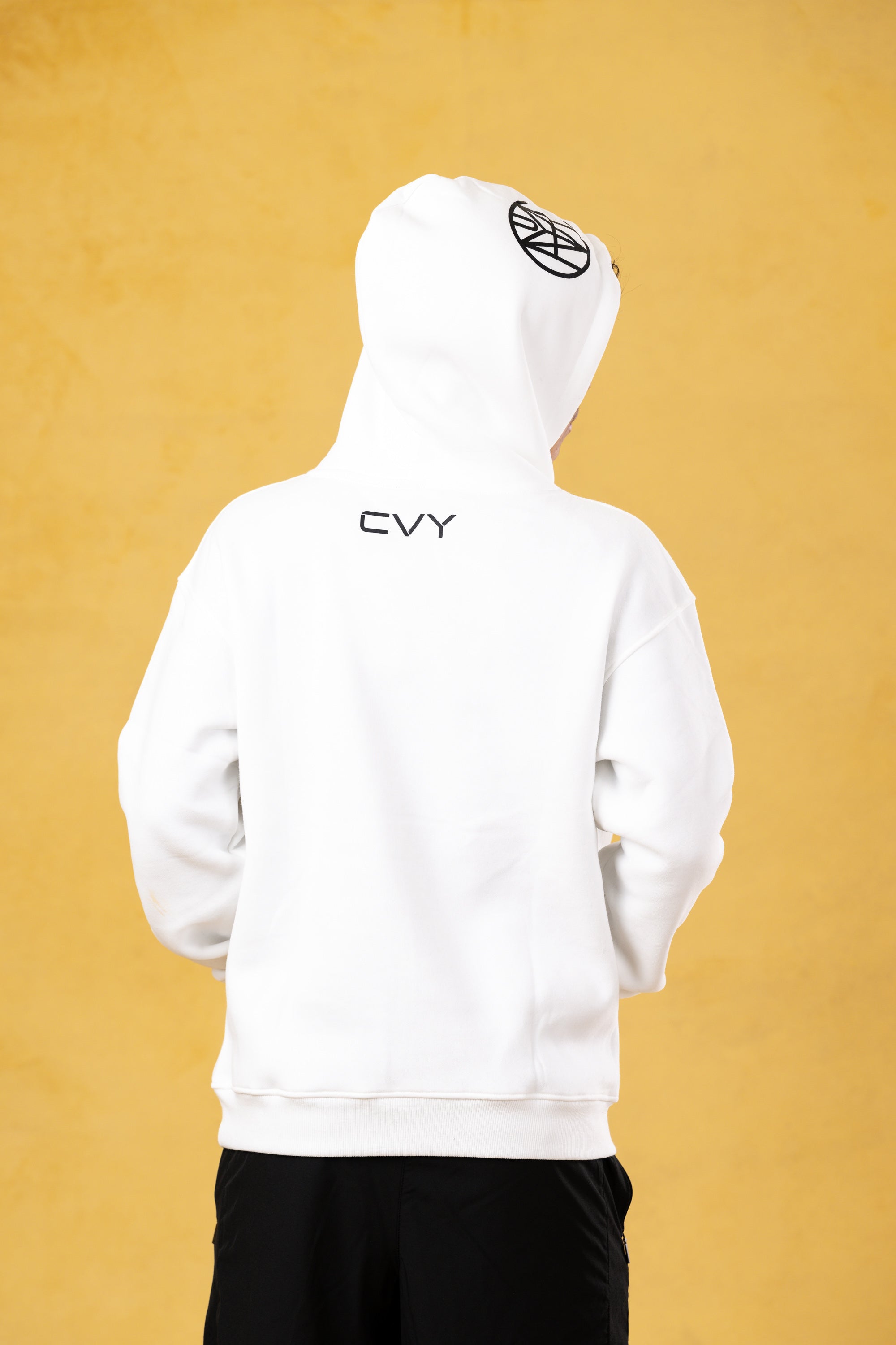 CRKSOLY. Youth White Hoodie, product photo 8