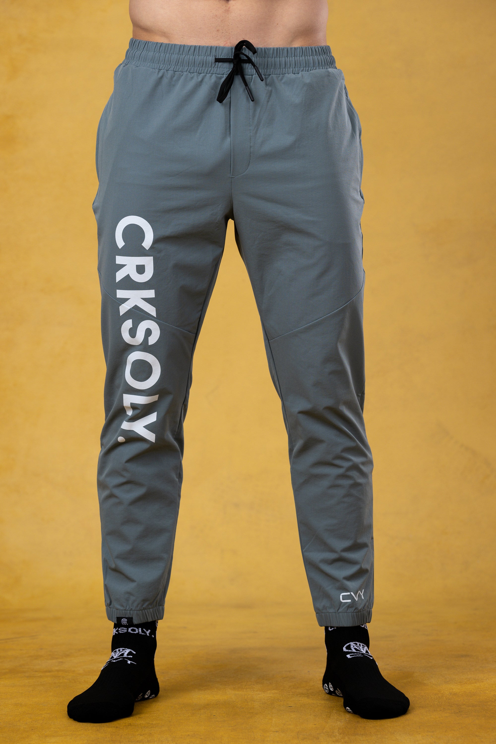 CRKSOLY. Men Light Blue Windbreaker Pants, product photo 1