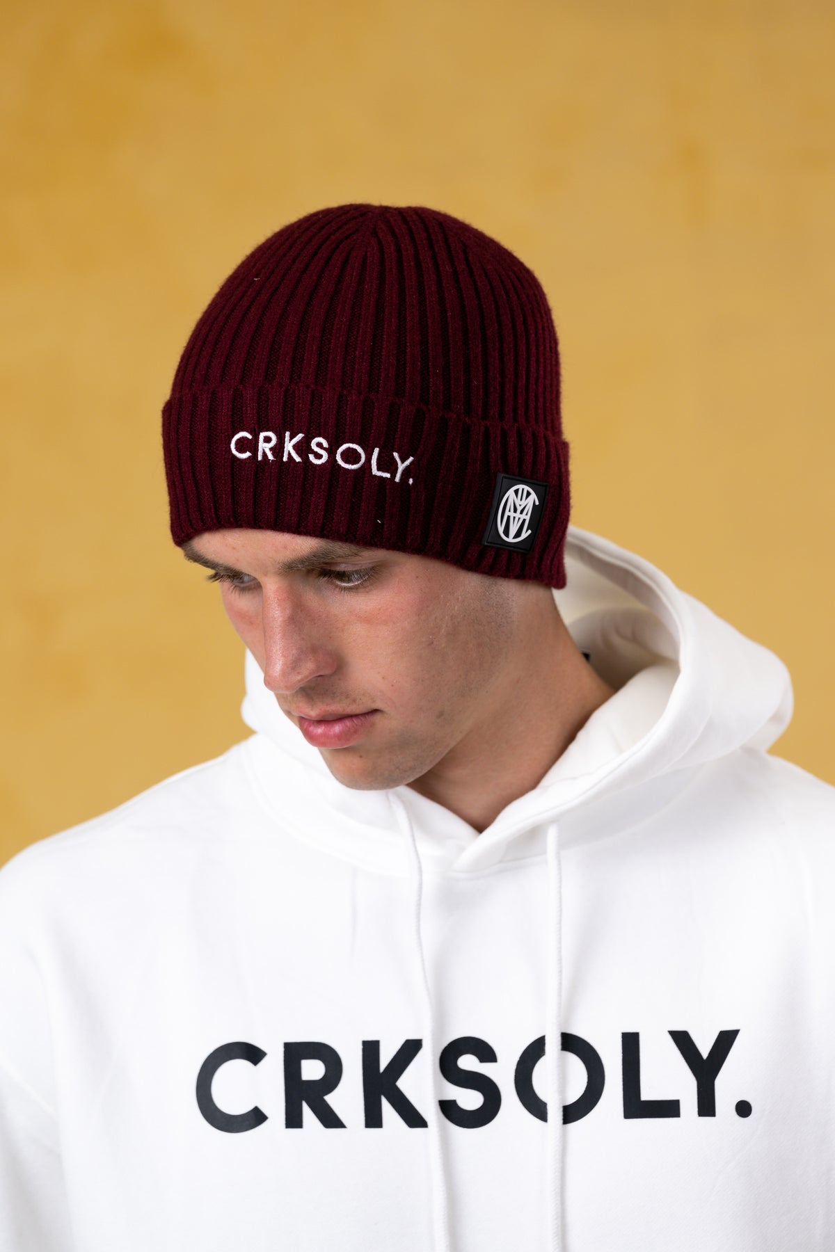CRKSOLY. Lifestyle Maroon Beanie, product photo 2