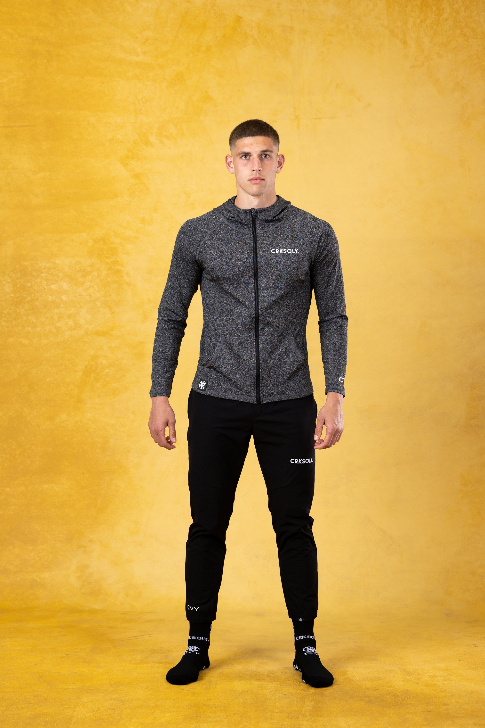 CRKSOLY. Men Dark Gray Full-Zip Jacket, product photo 6