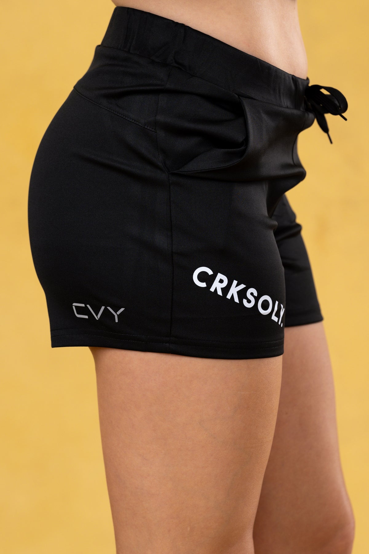 CRKSOLY. Black Women Shorts II, product photo 3
