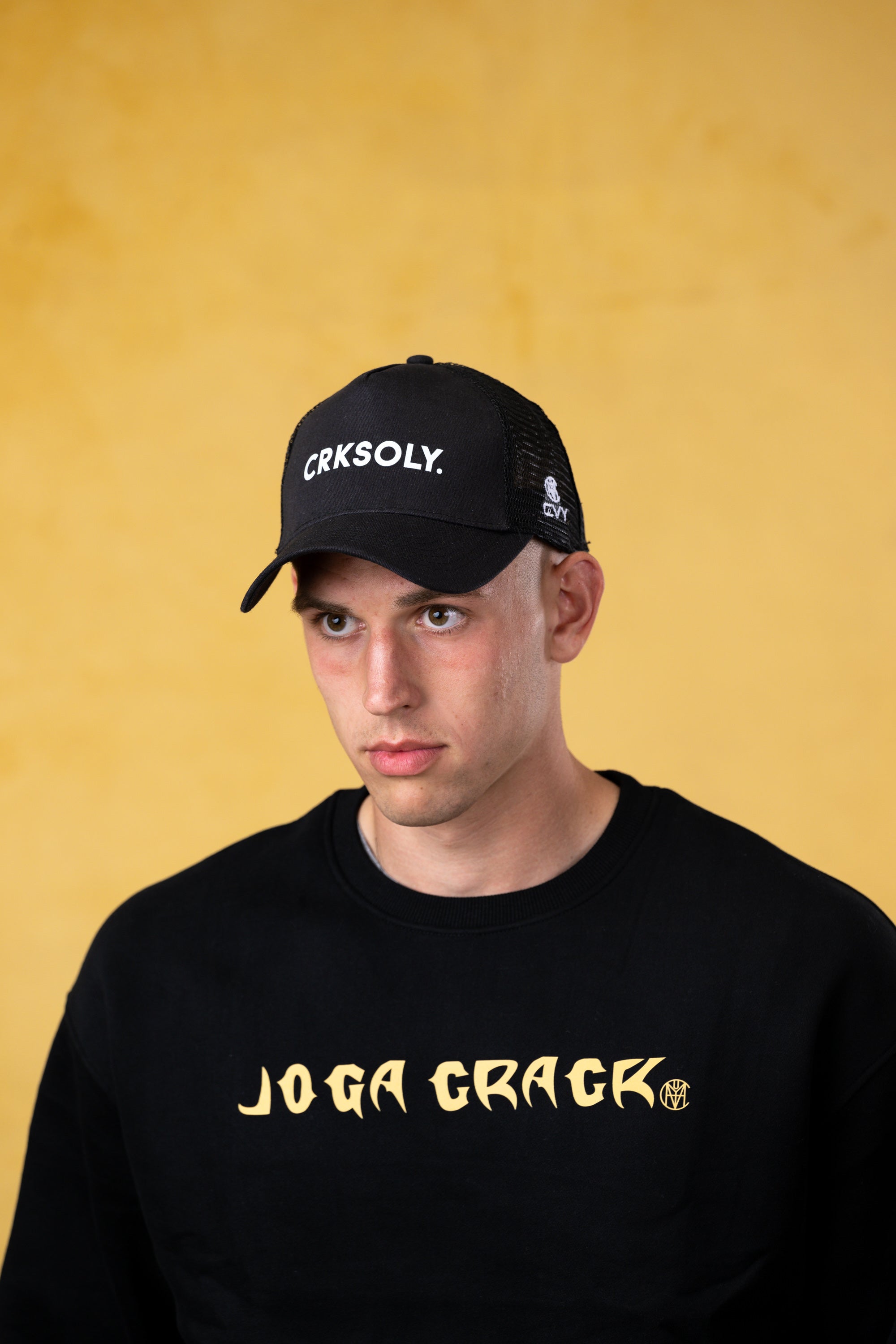 CRKSOLY. Black SnapBack Hat, product photo 2