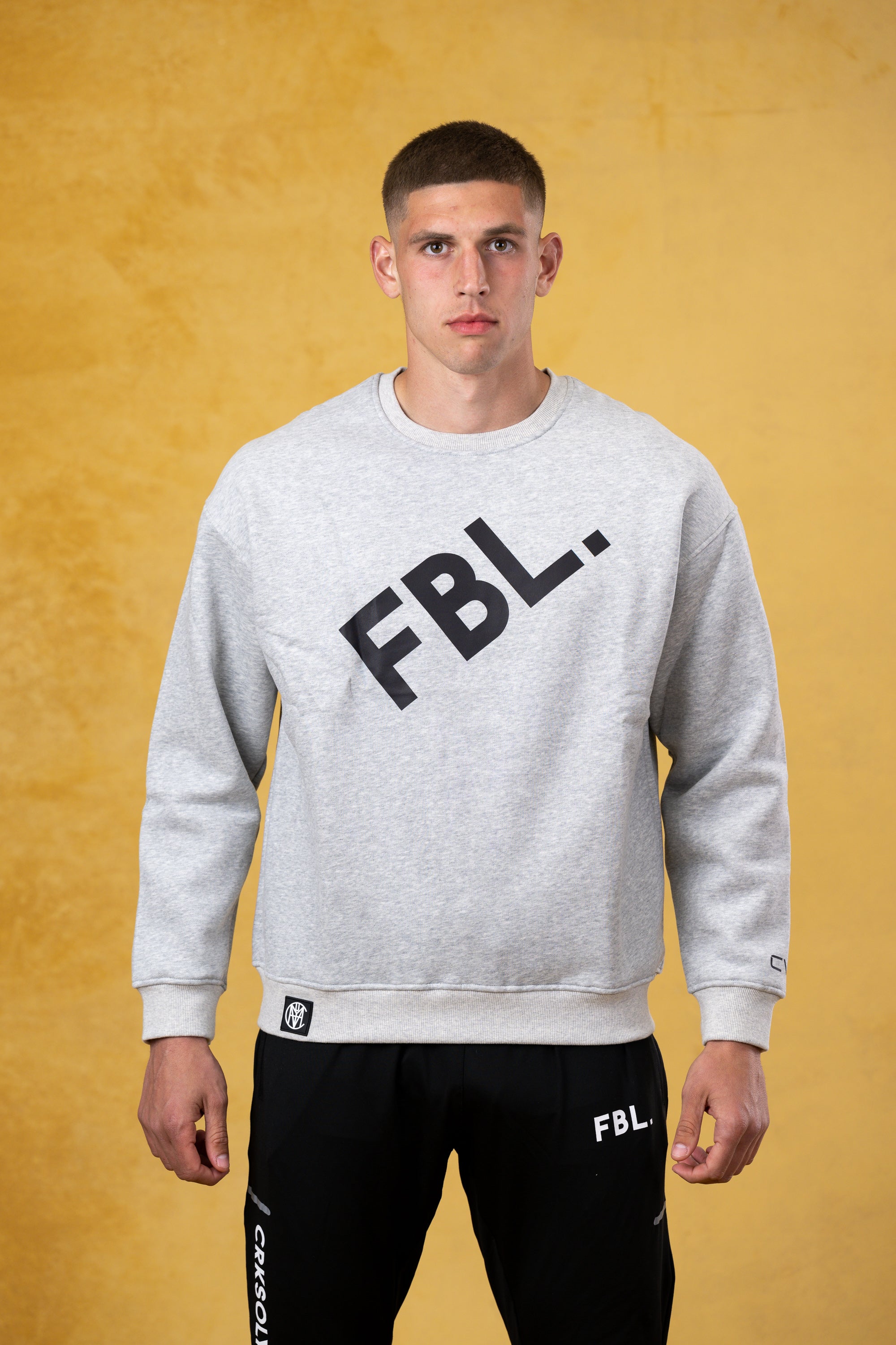 FBL. Men Heather Grey Crewneck, product photo 1