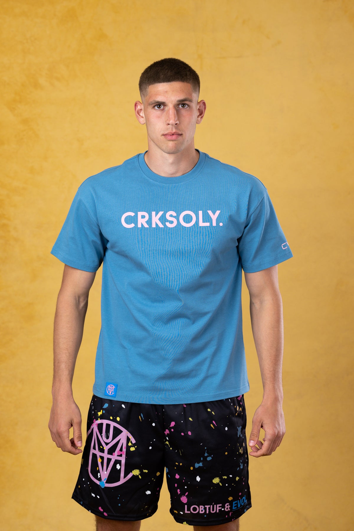 CRKSOLY. Men Sky Cotton Tee, product photo 1