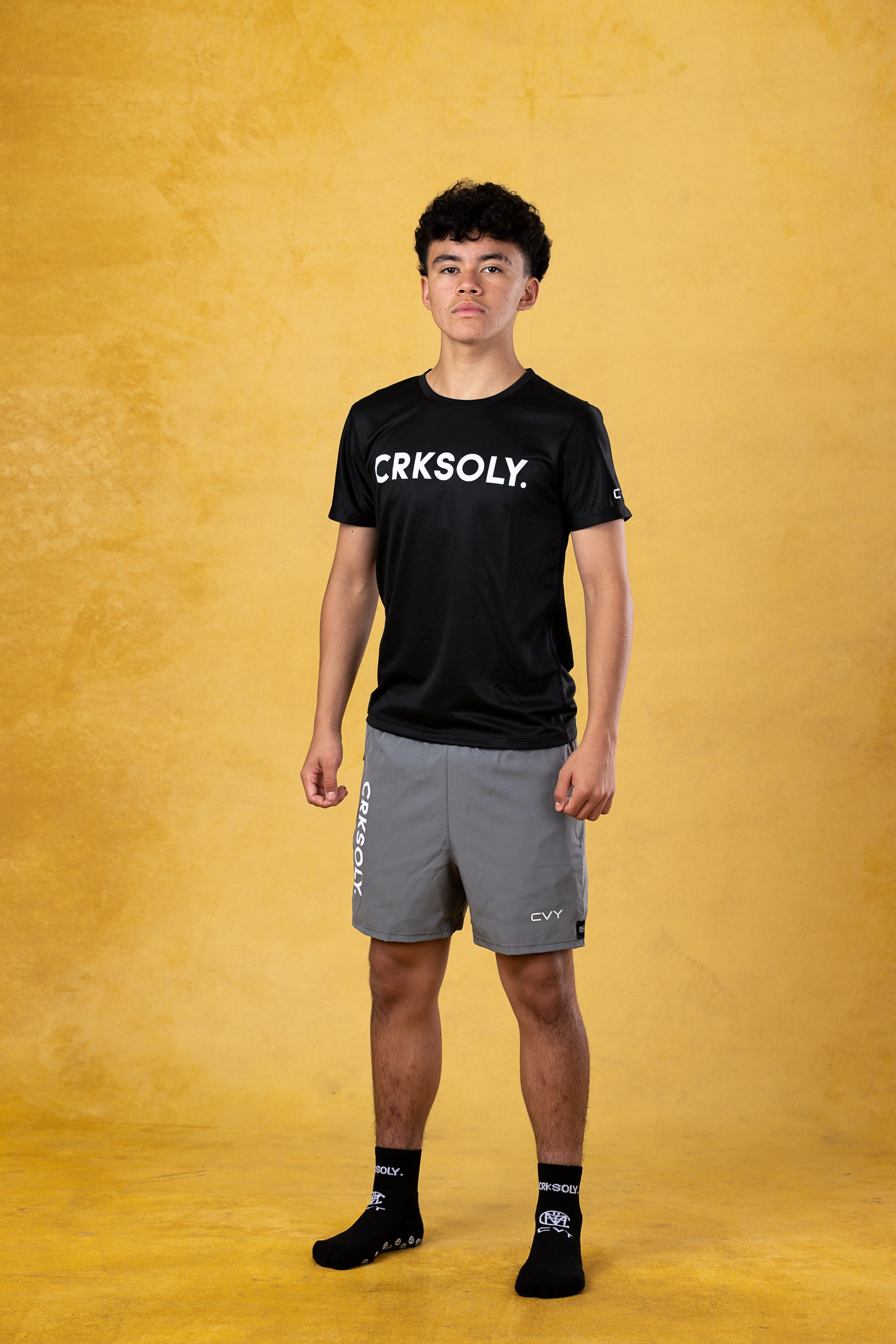 CRKSOLY. Youth Black Training Top, product photo 8