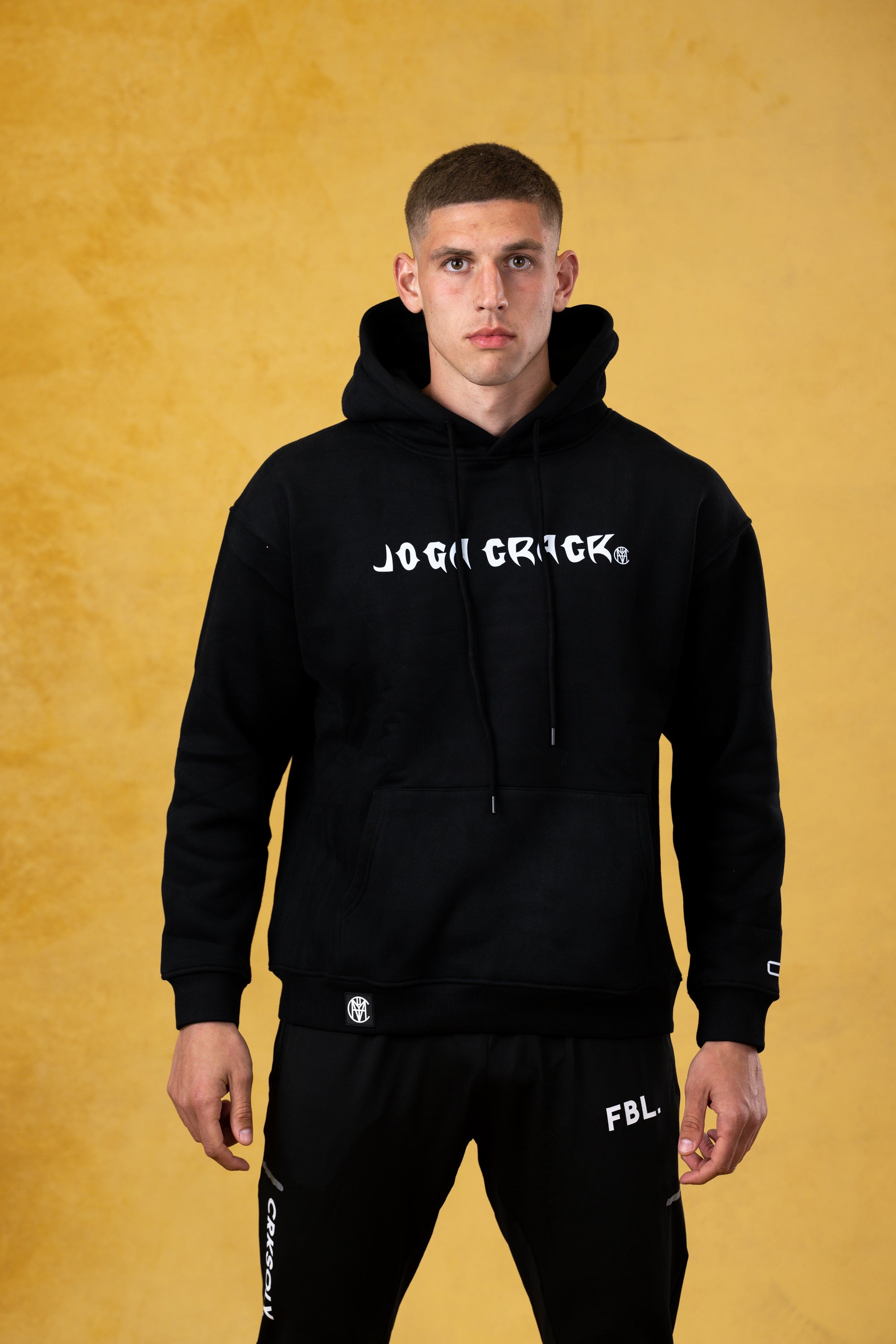 JOGA Men CRACK. Black Hoodie, product photo 1