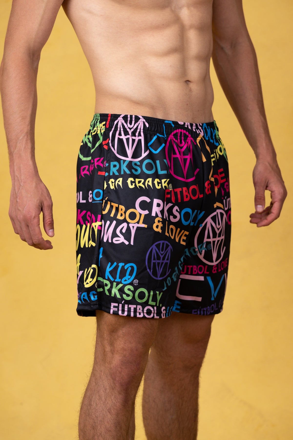 CRKSOLY. Men 5’ Monogram Shorts, product photo 3