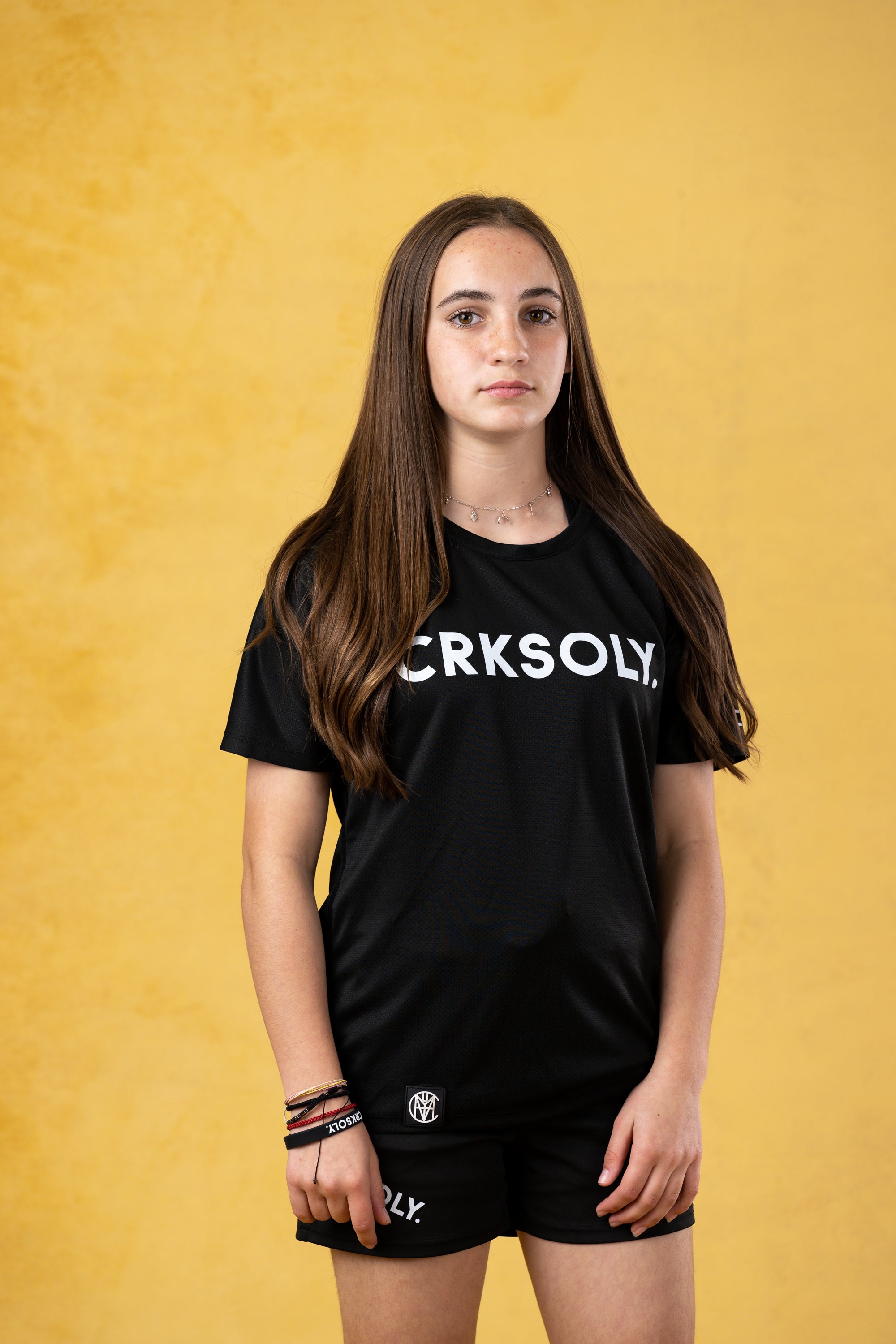 CRKSOLY. Youth Black Training Top, product photo 5