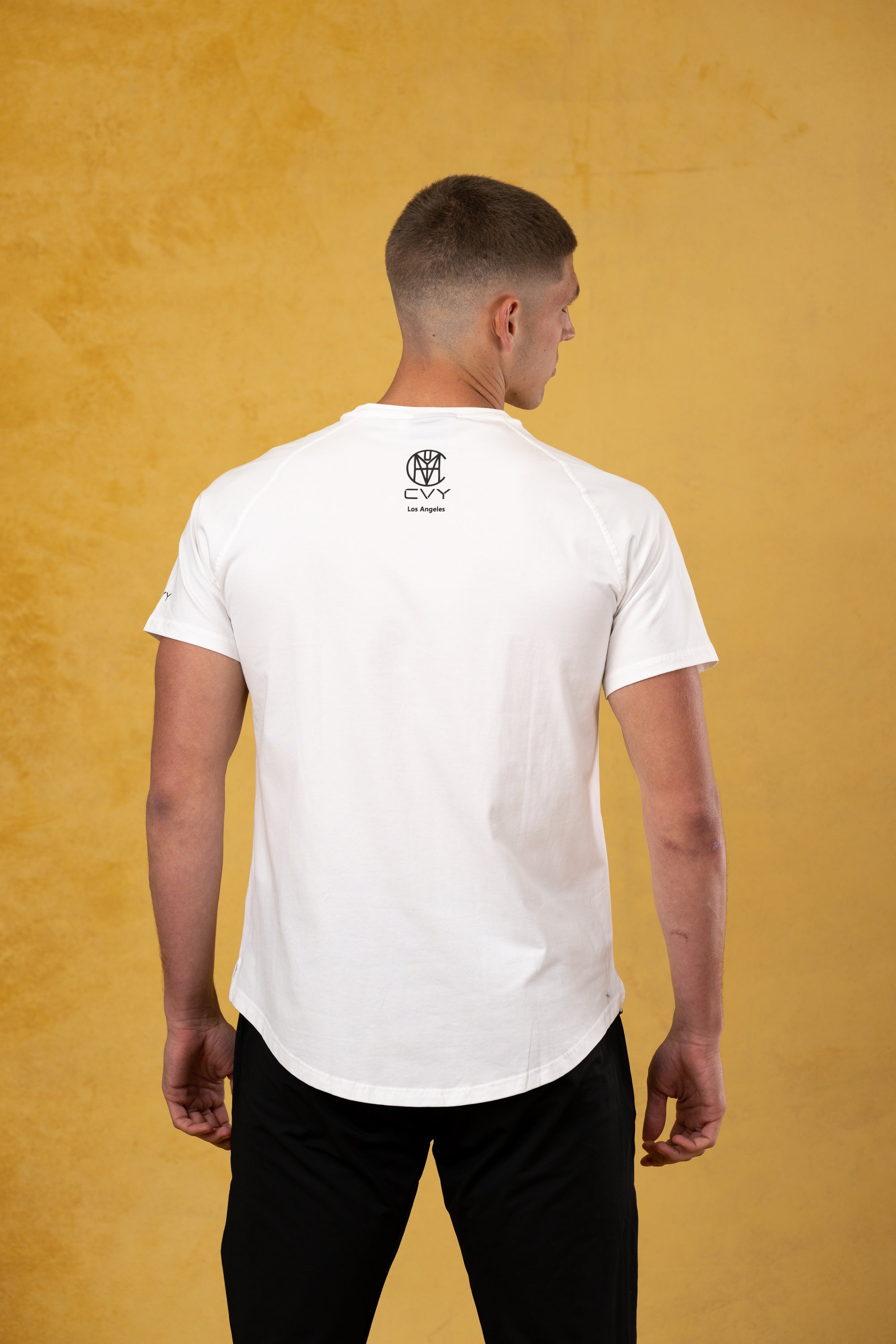CRKSOLY. Men White Cotton-Elastic Tee, product photo 5