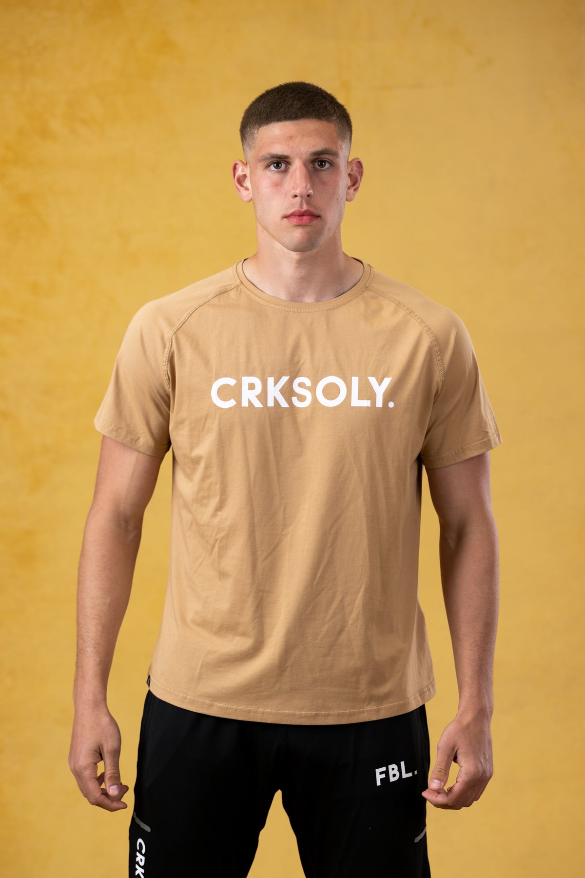 CRKSOLY. Men Sand Cotton-Elastic Tee, product photo 1