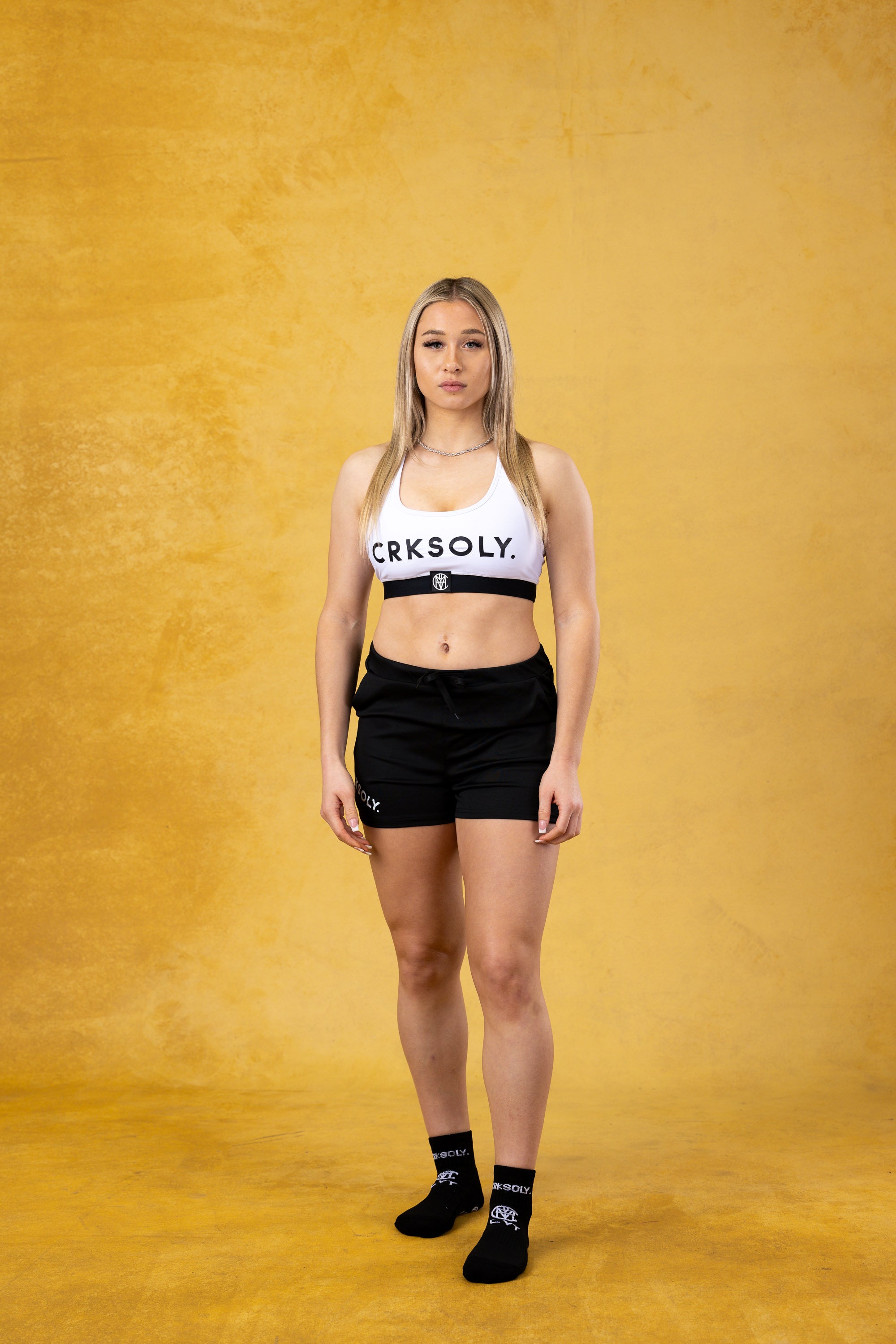 CRKSOLY. Women White Sport Bra, product photo 3