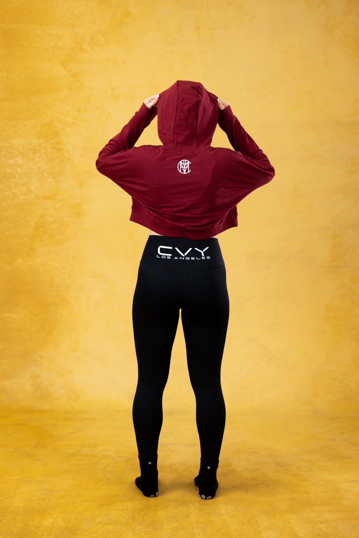 CRKSOLY. Women Maroon Crop-Top Hoodie, product photo 7
