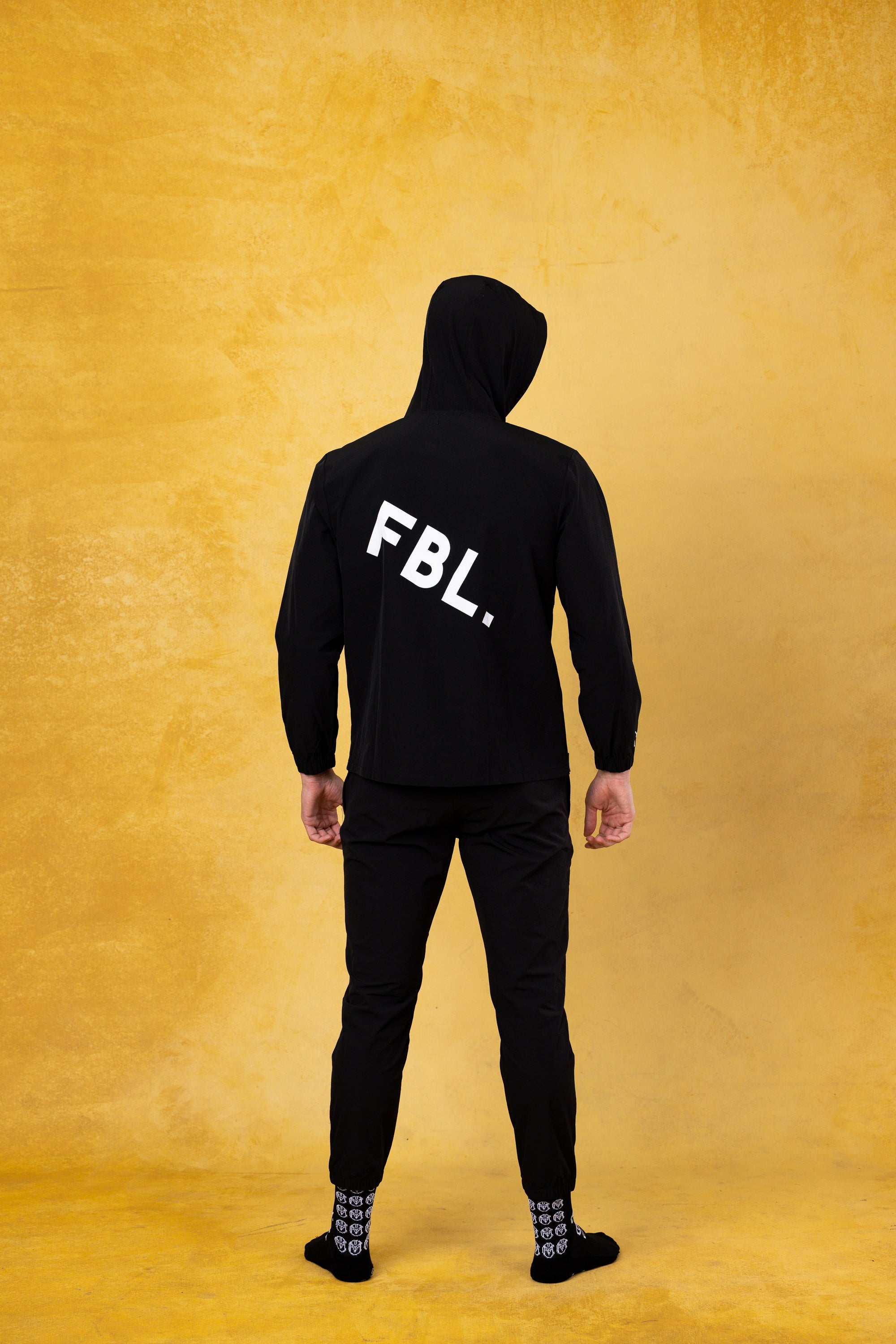 FBL. Men Black Windbreaker Jacket, product photo 5