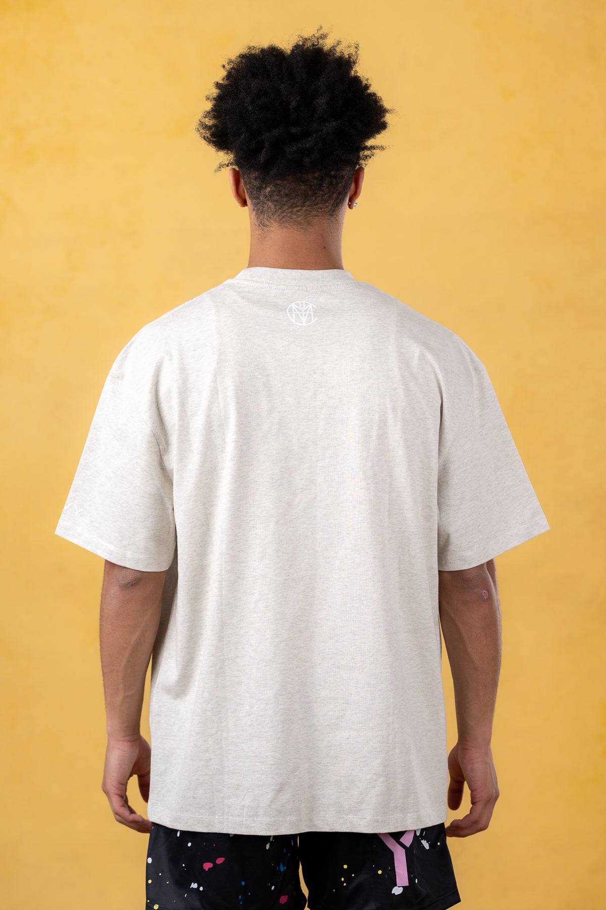 CRKSOLY. Men Oat Gray Oversize Tee, product photo 7