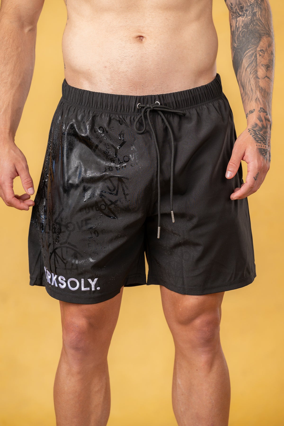 CRKSOLY. Water Reactive Training Black Shorts, product photo 1