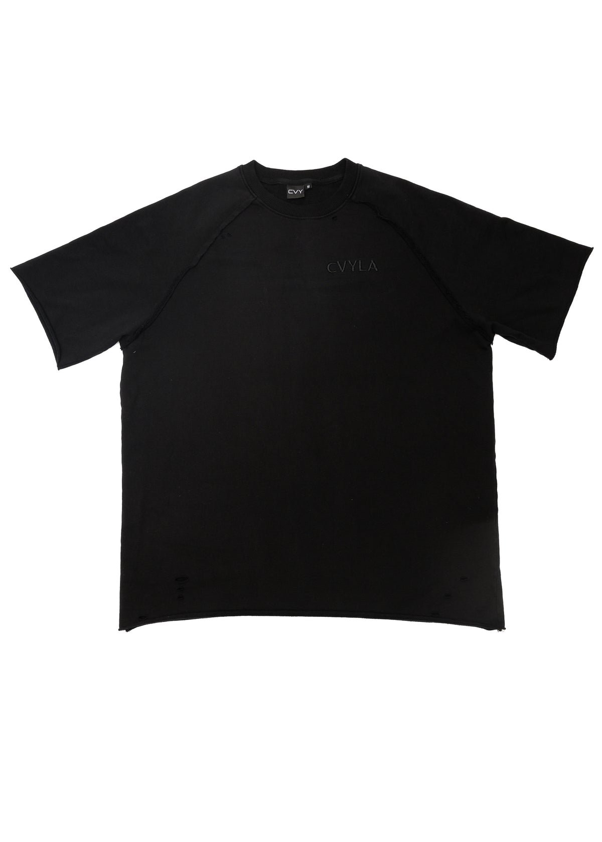 CVYLA Men Black Oversize Tee, product photo 1