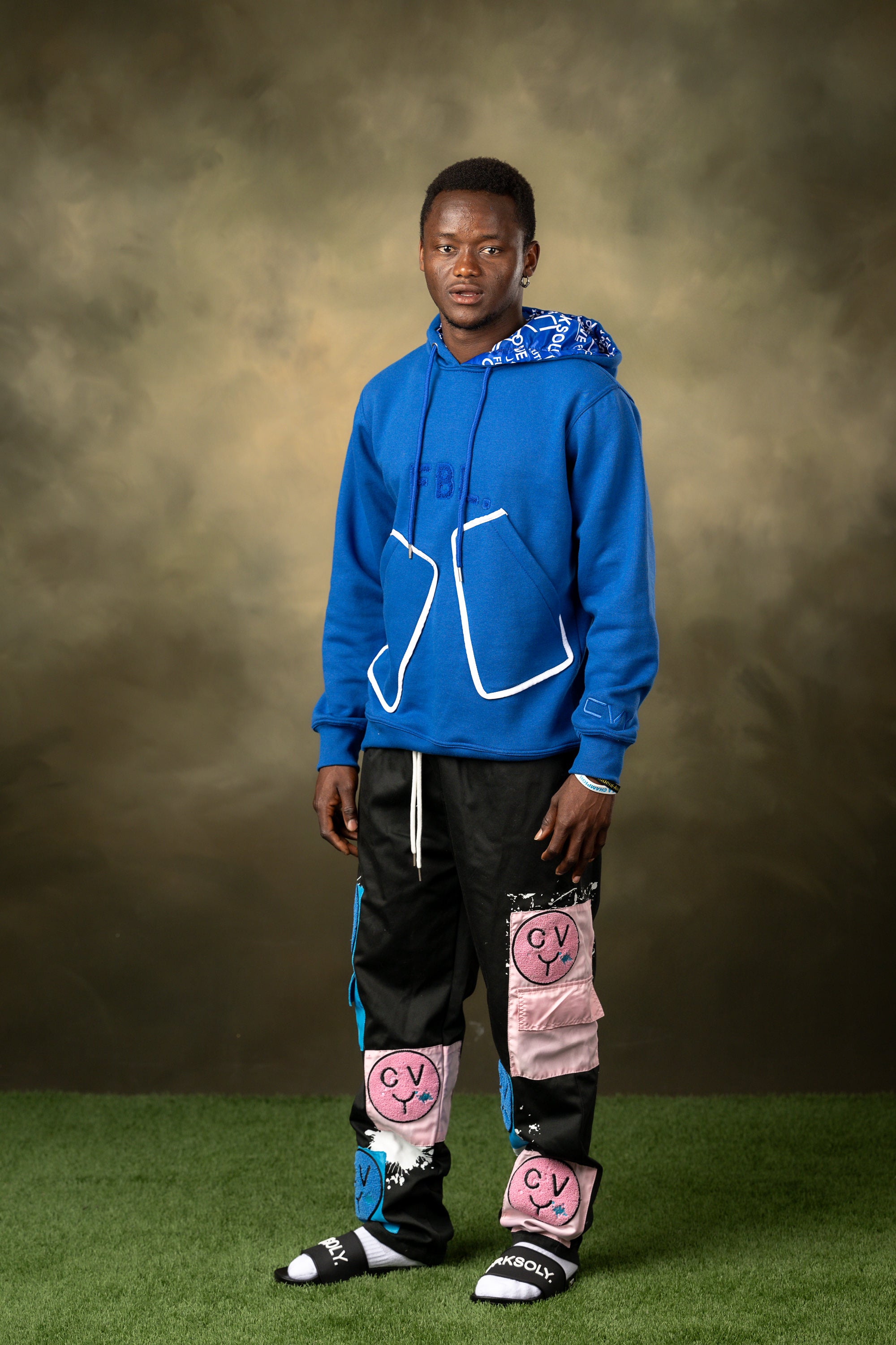 FBL. Men Blue Pocket Hoodie